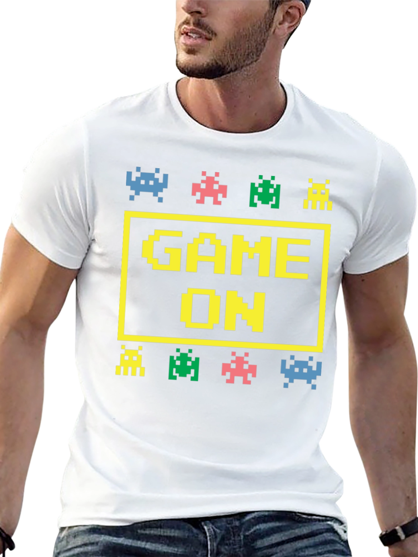 Game On Graphic Tee - Retro Gamer Shirt
