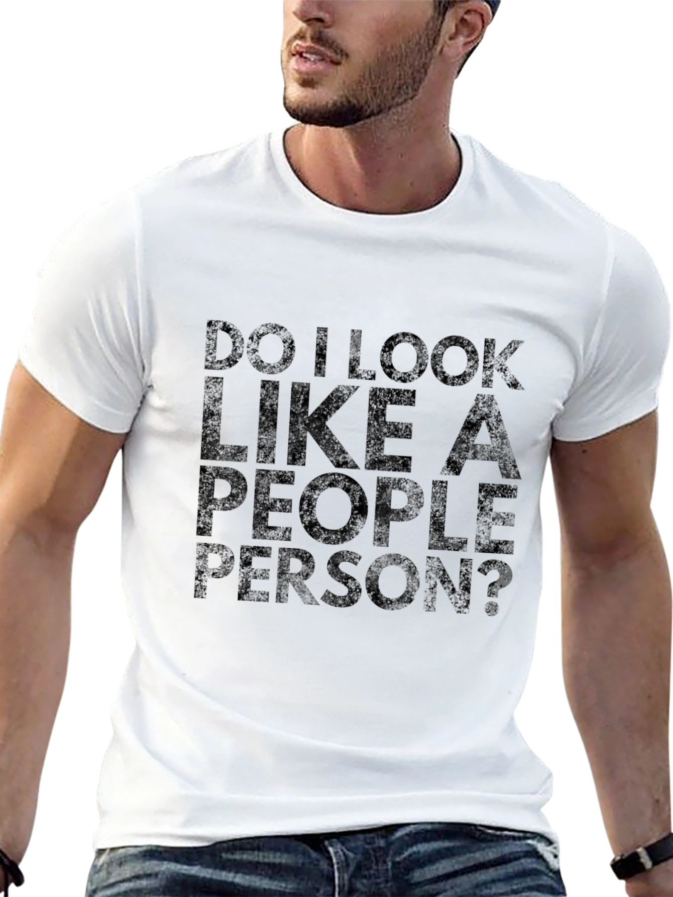 Do I Look Like A People Person Black T-Shirt