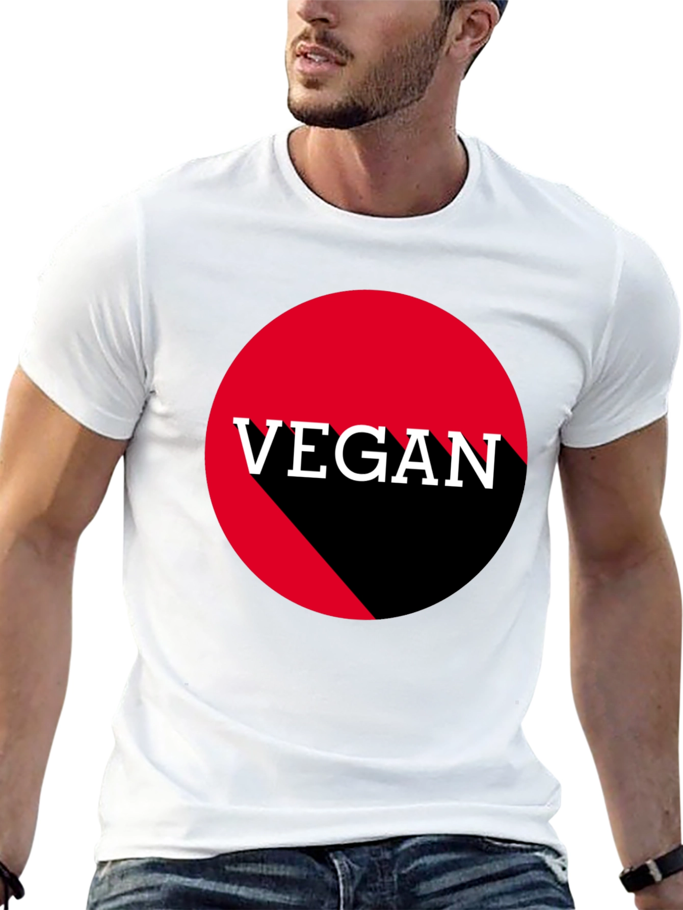 Vegan Symbol Black T-Shirt