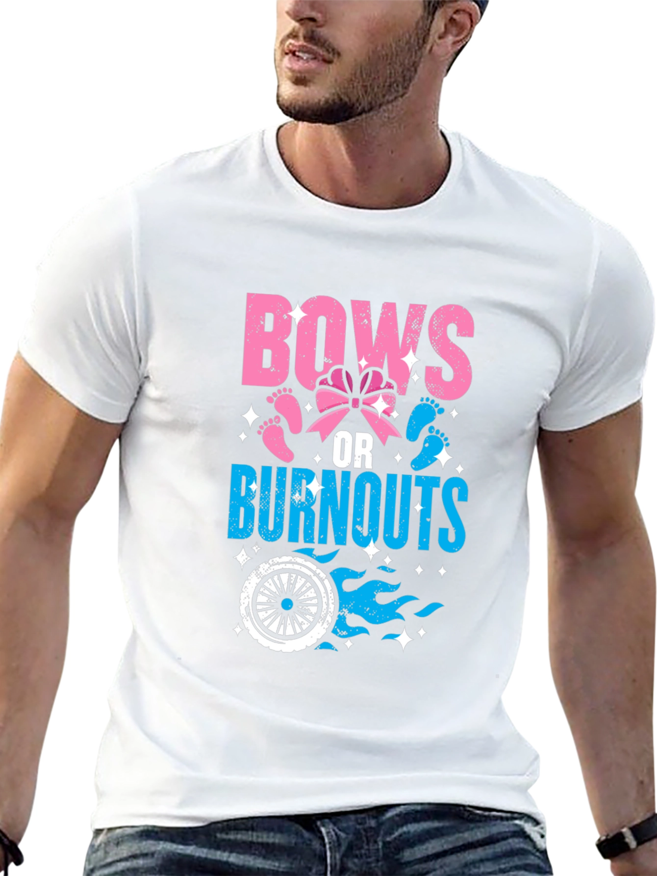 Bows or Burnouts Gender Reveal T-Shirt