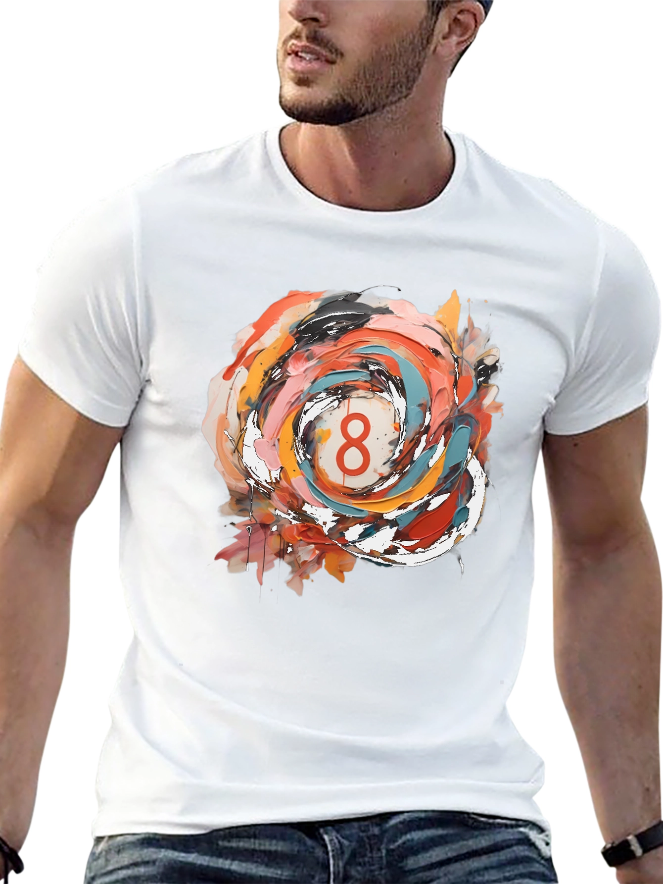 Abstract Number 8 Graphic Tee