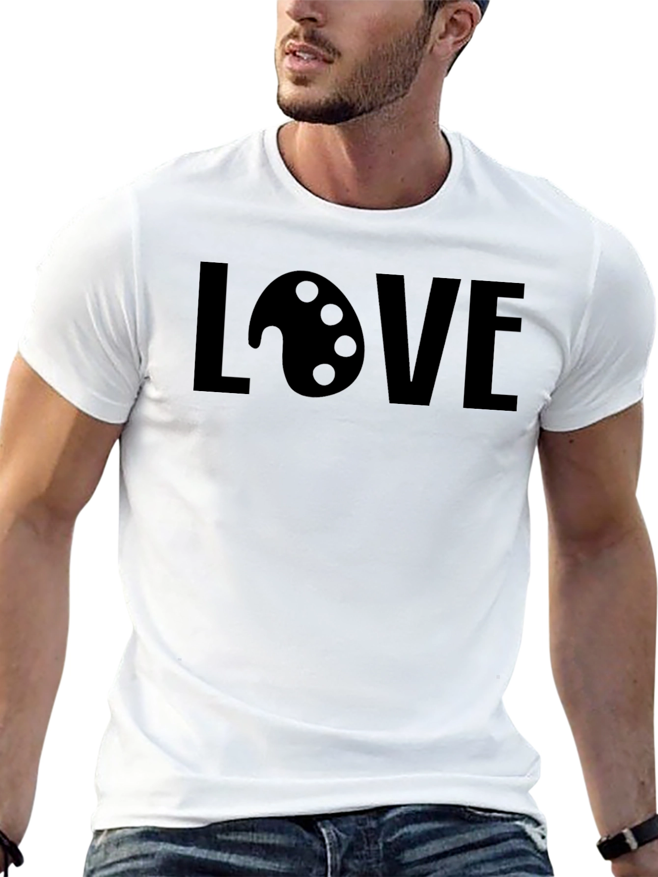 Artist LOVE Graphic Tee - Black Crew Neck T-Shirt