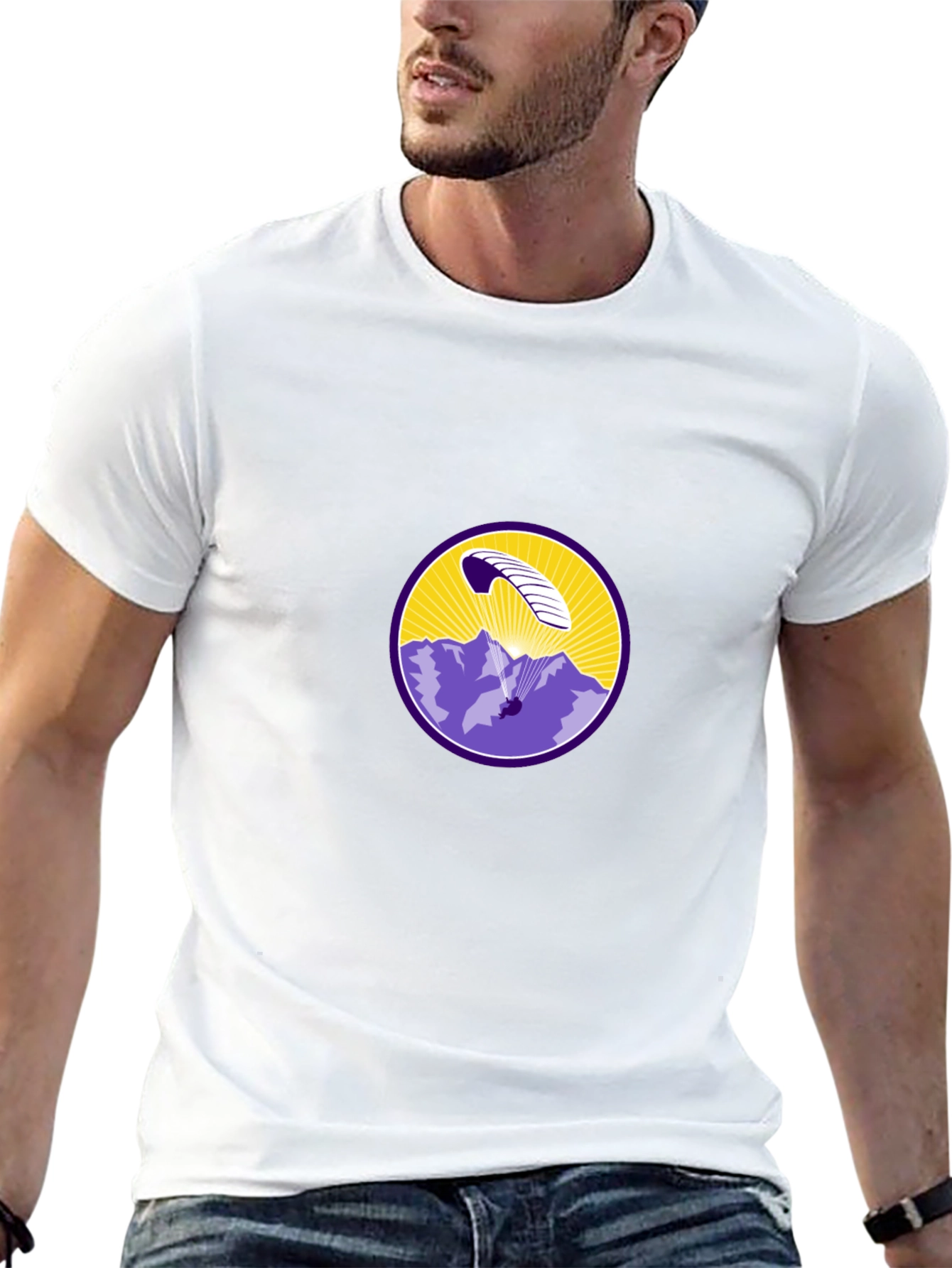 Paragliding Mountain Scene T-Shirt