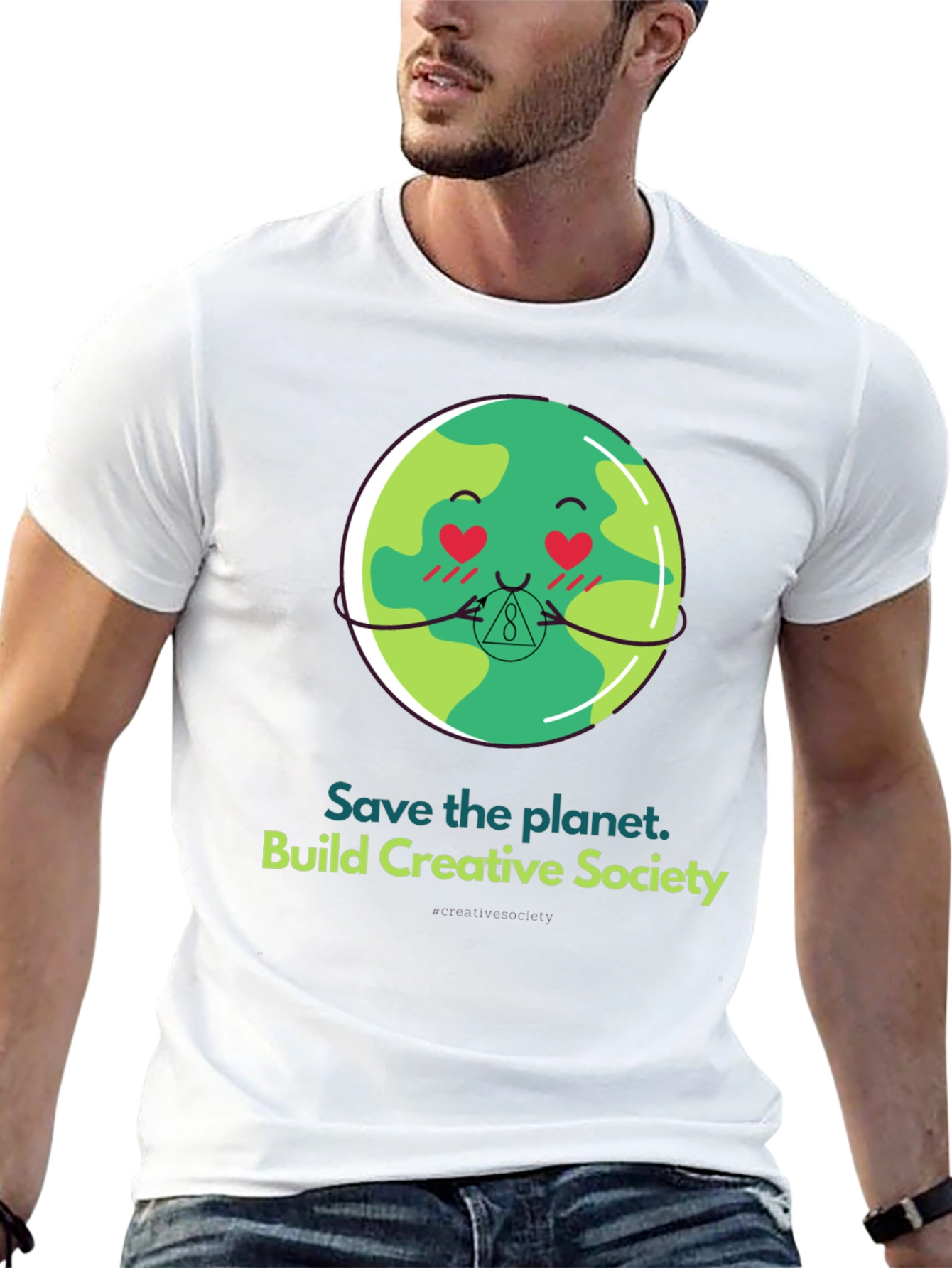 Save the Planet T-Shirt - Earth Emoji Graphic Tee