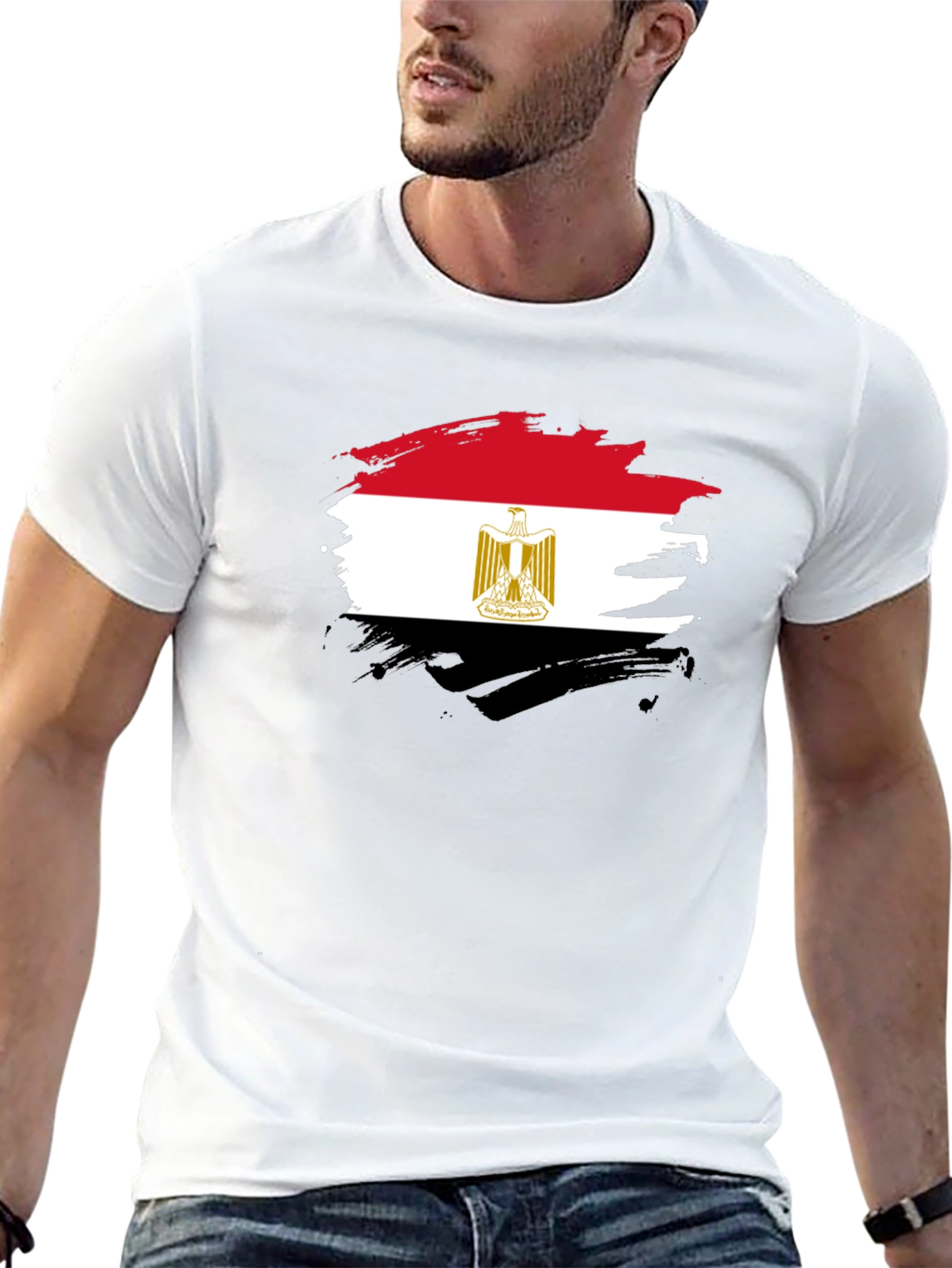 Egyptian Flag Graphic T-Shirt - Black