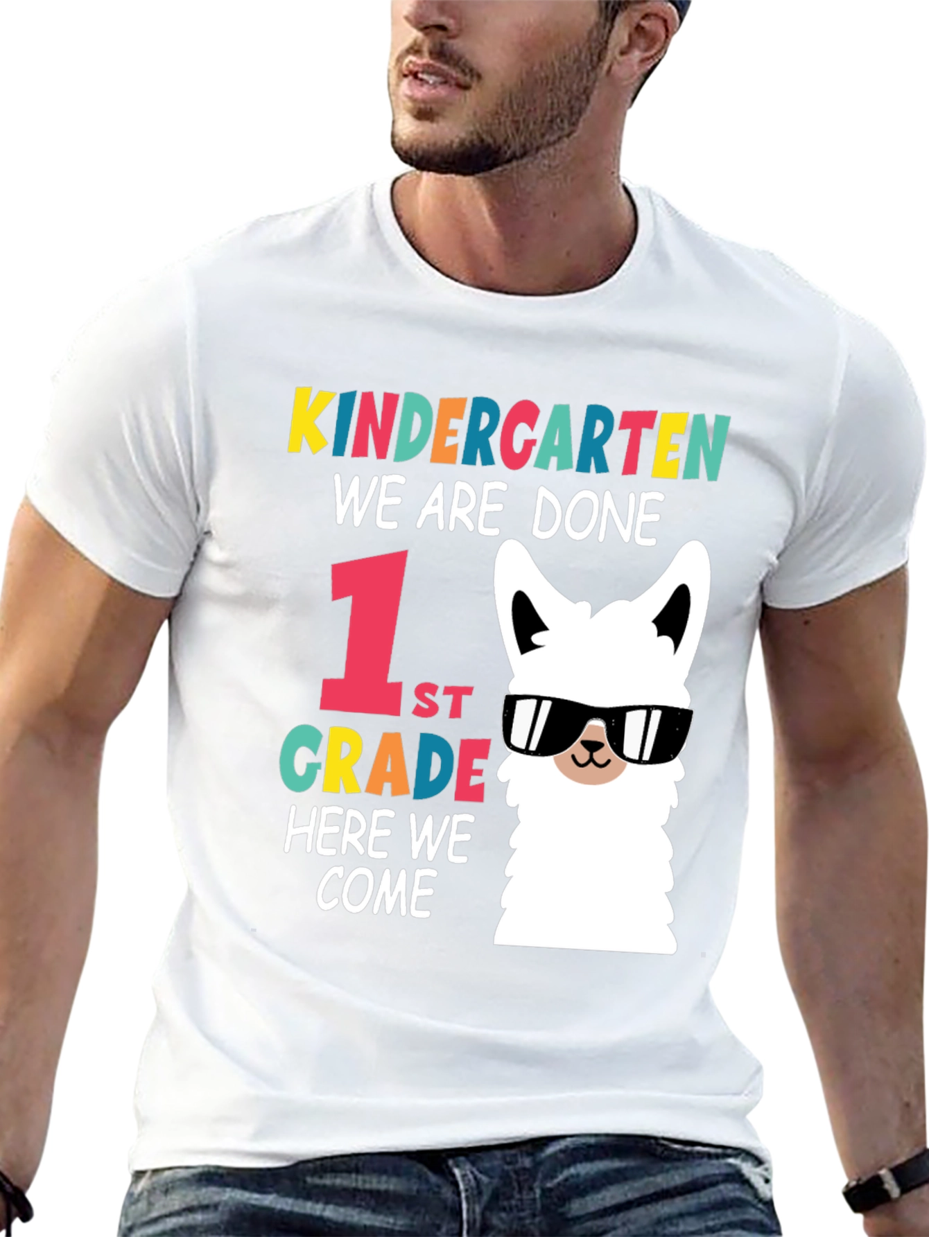 Kindergarten Graduation T-Shirt: Llama 1st Grade