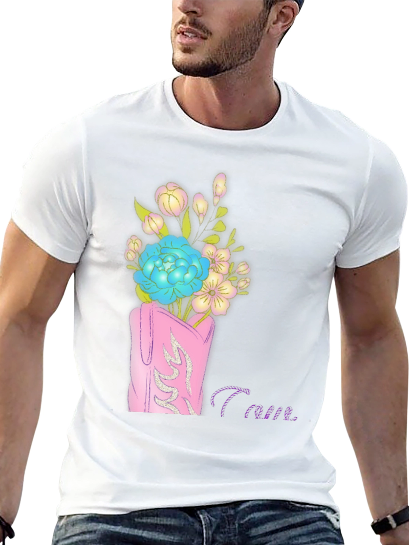 Floral Cowboy Boot Graphic Tee