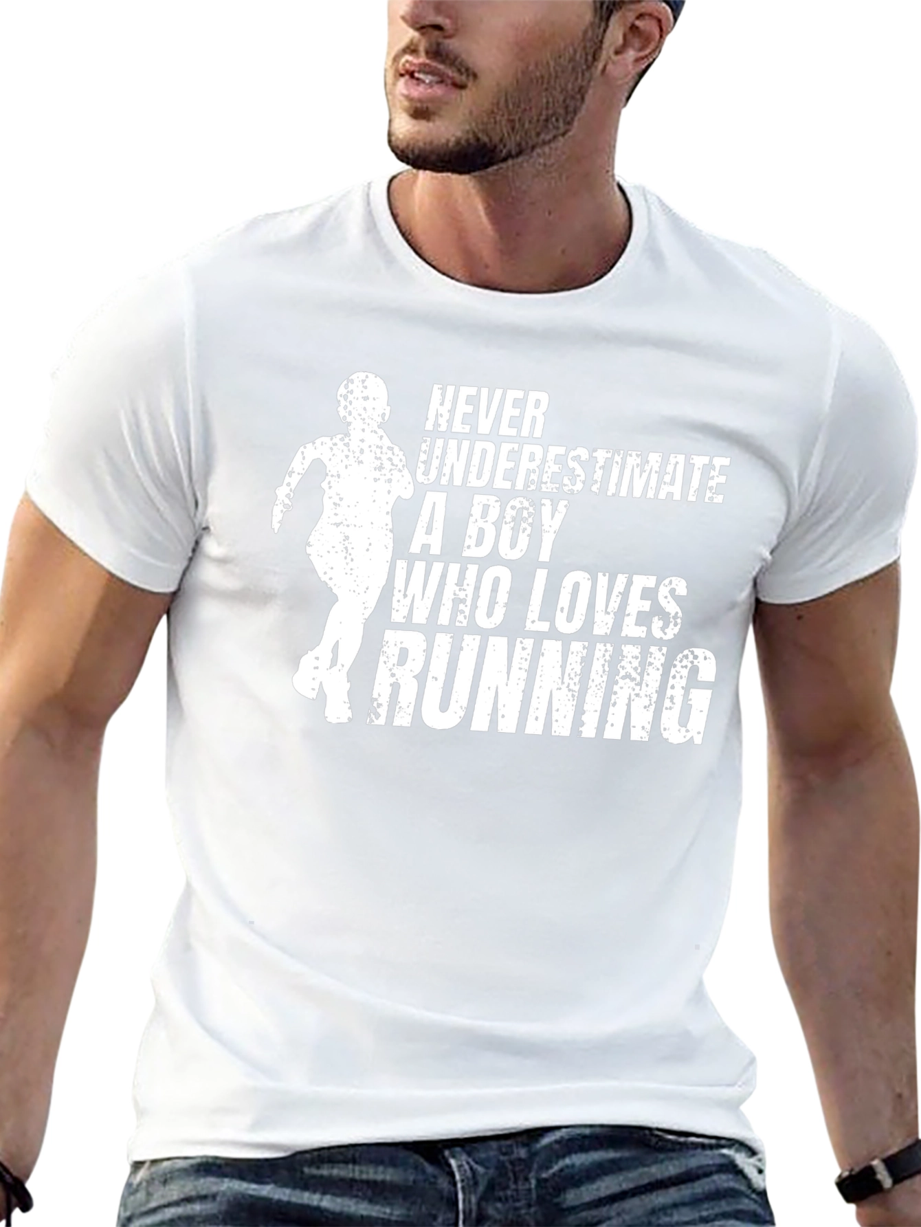 Running Boy Graphic Tee - Never Underestimate!