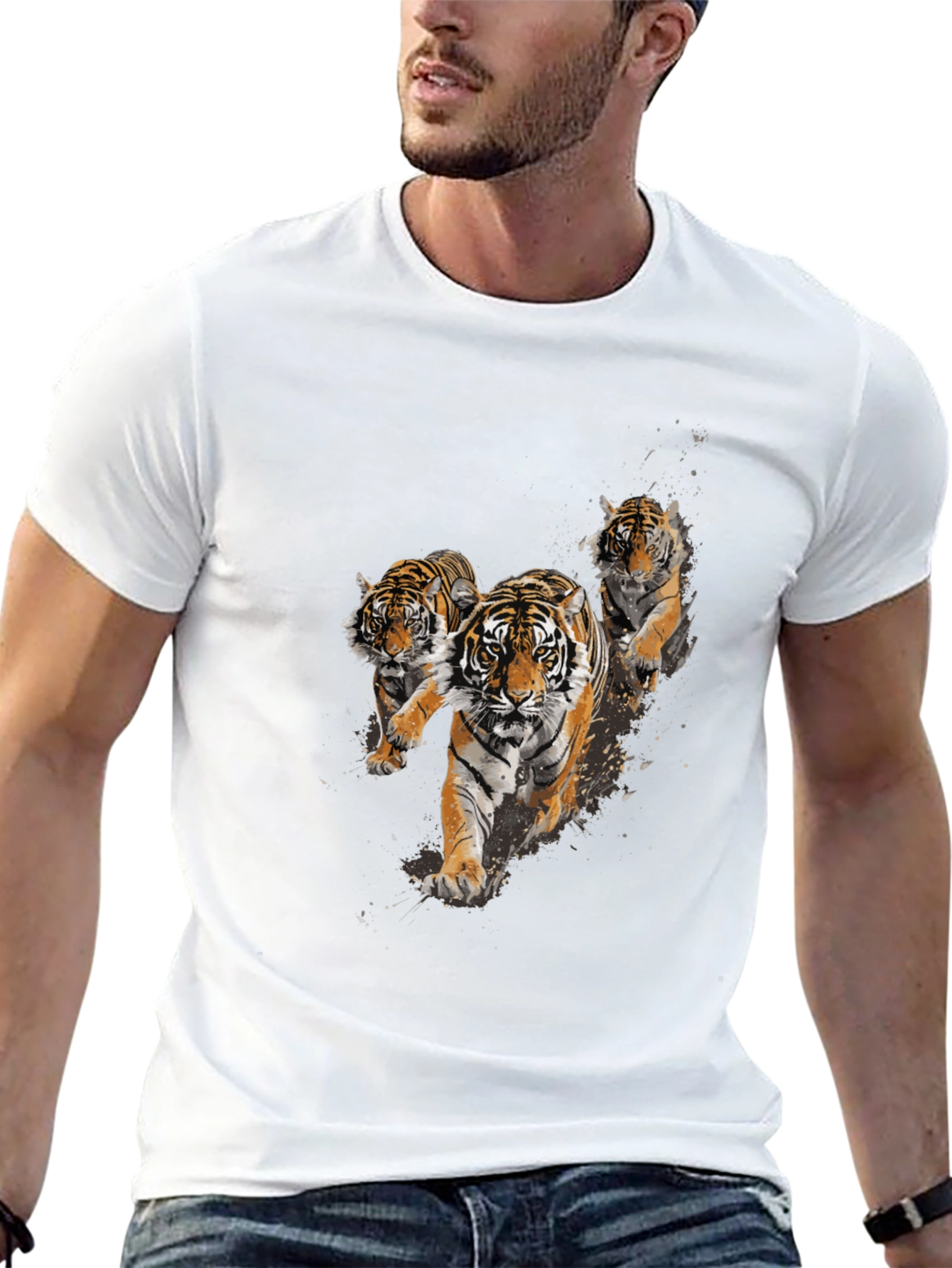 Tiger Trio Graphic T-Shirt