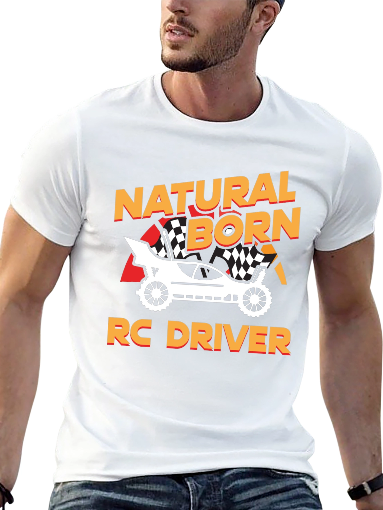 Natural Born RC Driver Black Graphic Tee