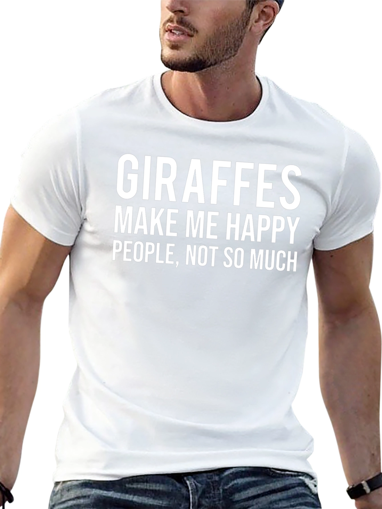 Giraffes Make Me Happy Graphic Tee