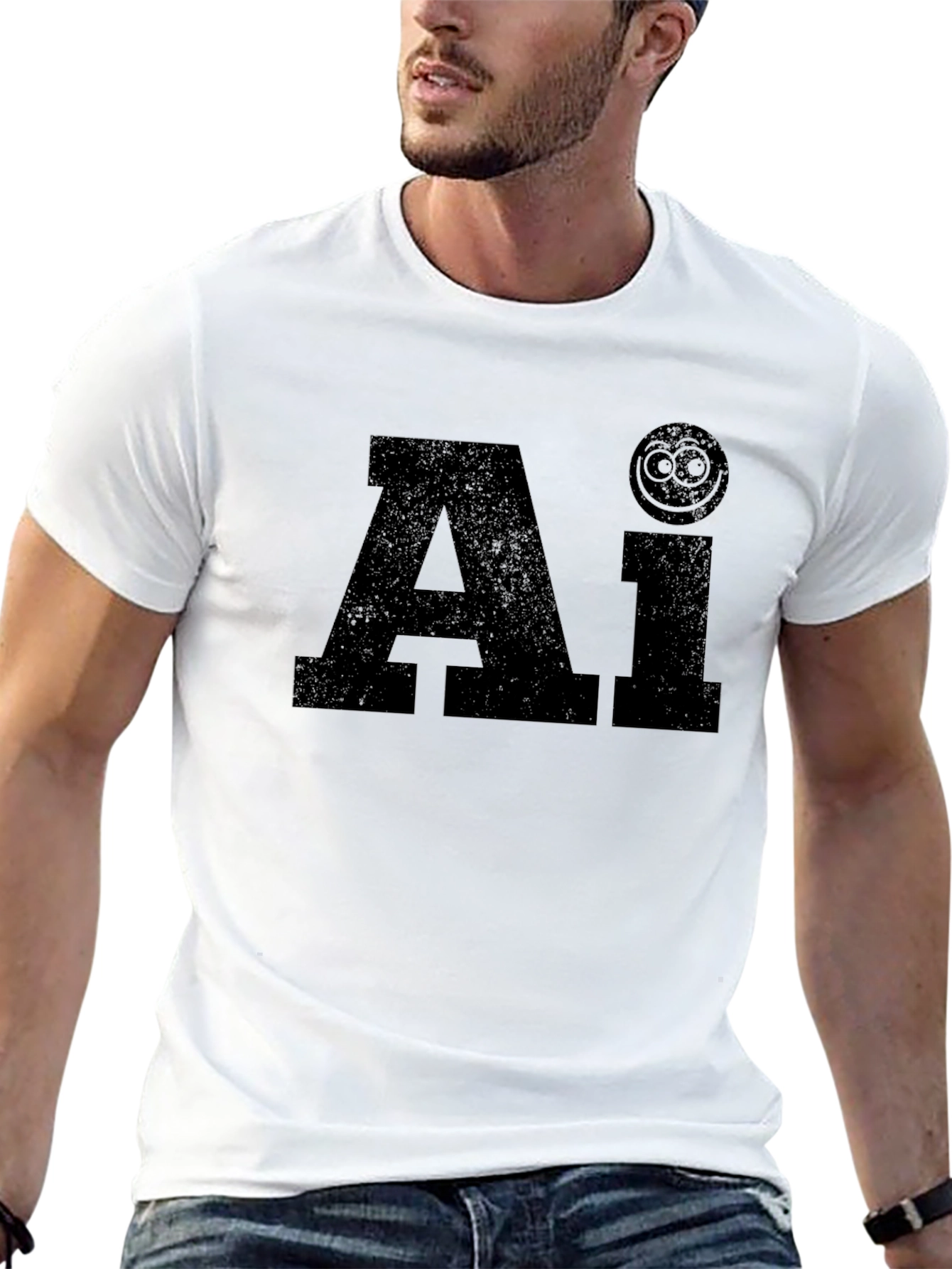 Ai Funny Graphic Black T-Shirt