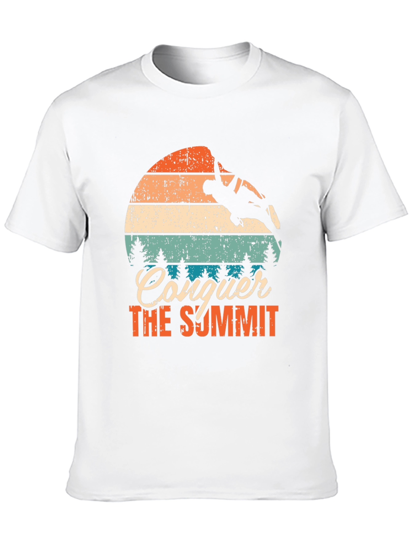 Conquer The Summit Graphic Tee Mountain Climber T-Shirt