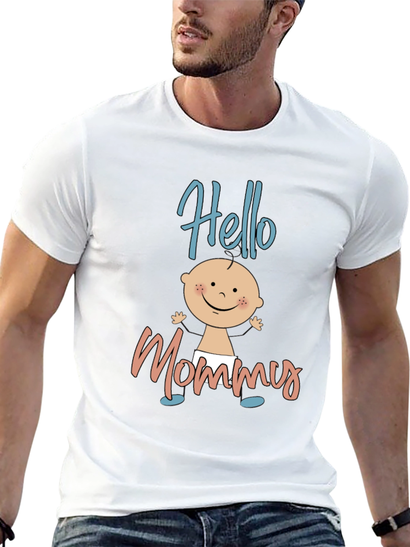 Hello Mommy Black T-Shirt