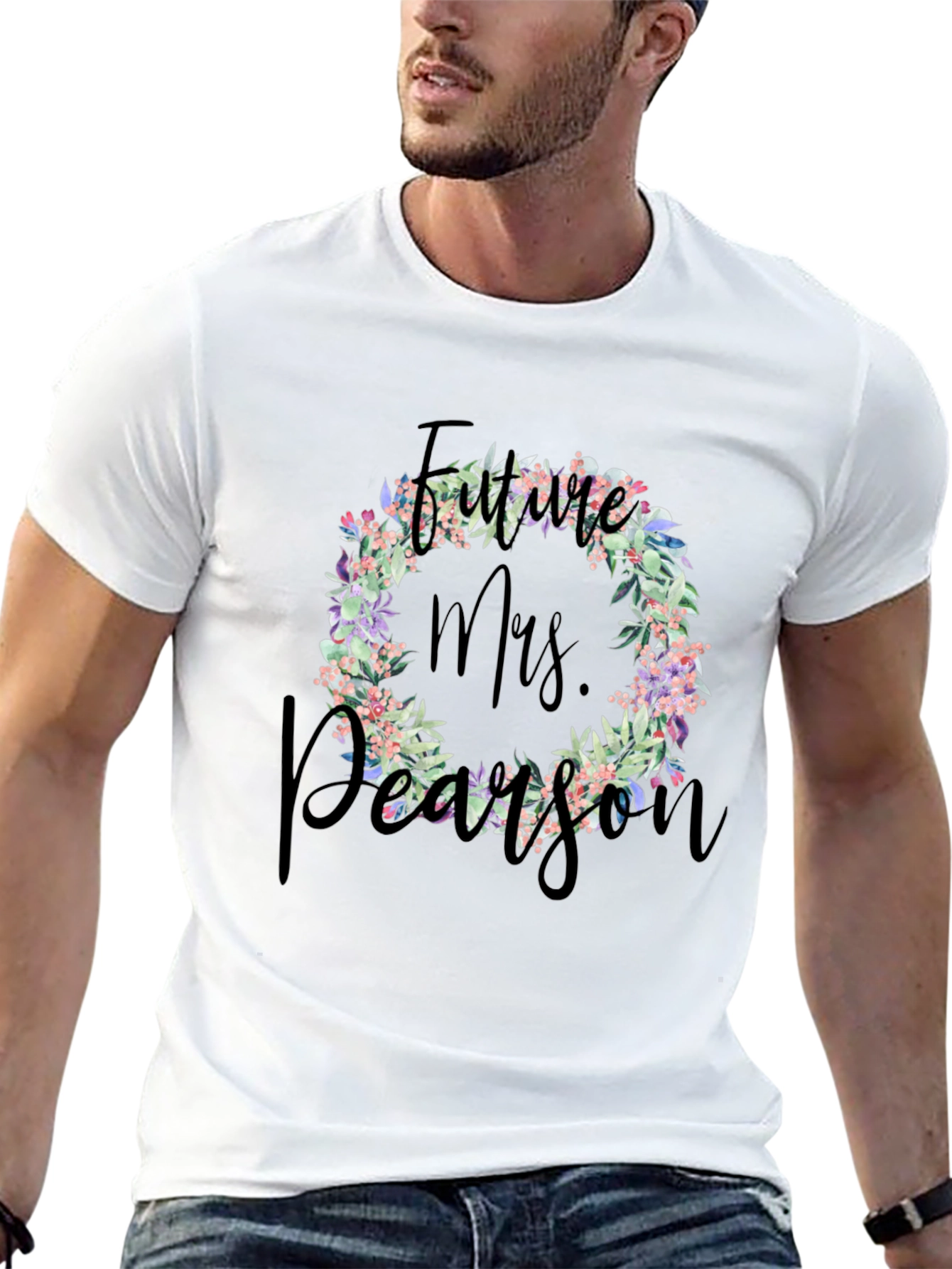 Future Mrs. Floral Wreath T-Shirt