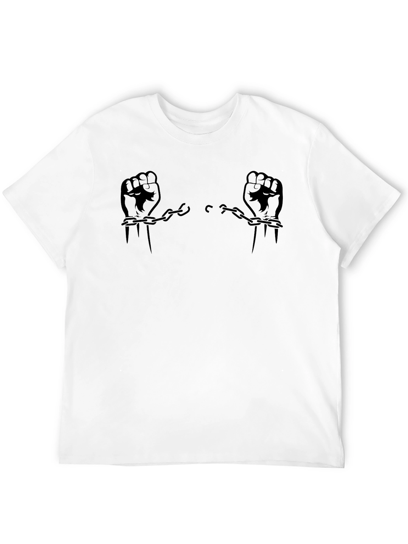 Breaking Chains Fist Graphic T-Shirt - Black