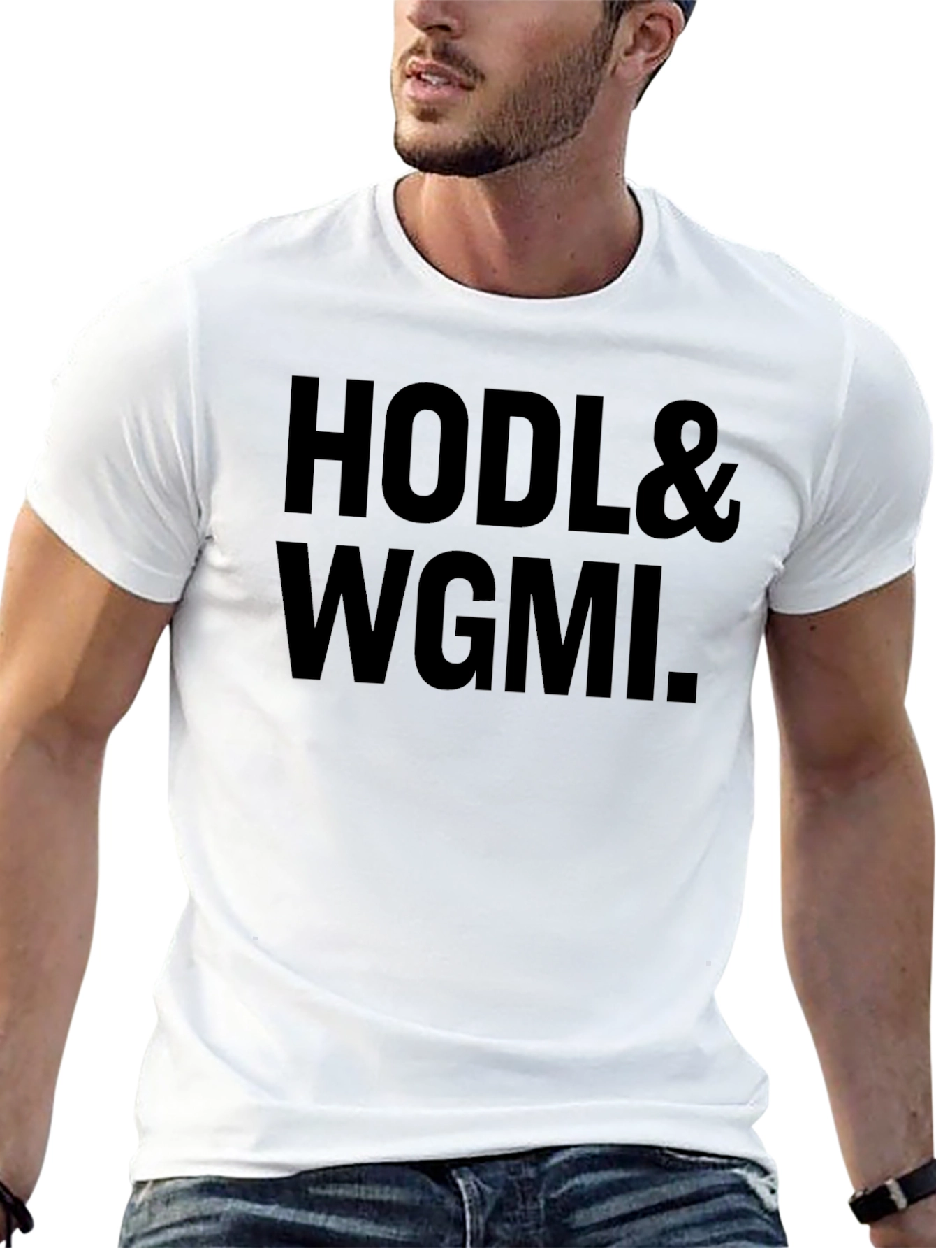 HODL & WGMI Black T-Shirt Crypto Meme Tee