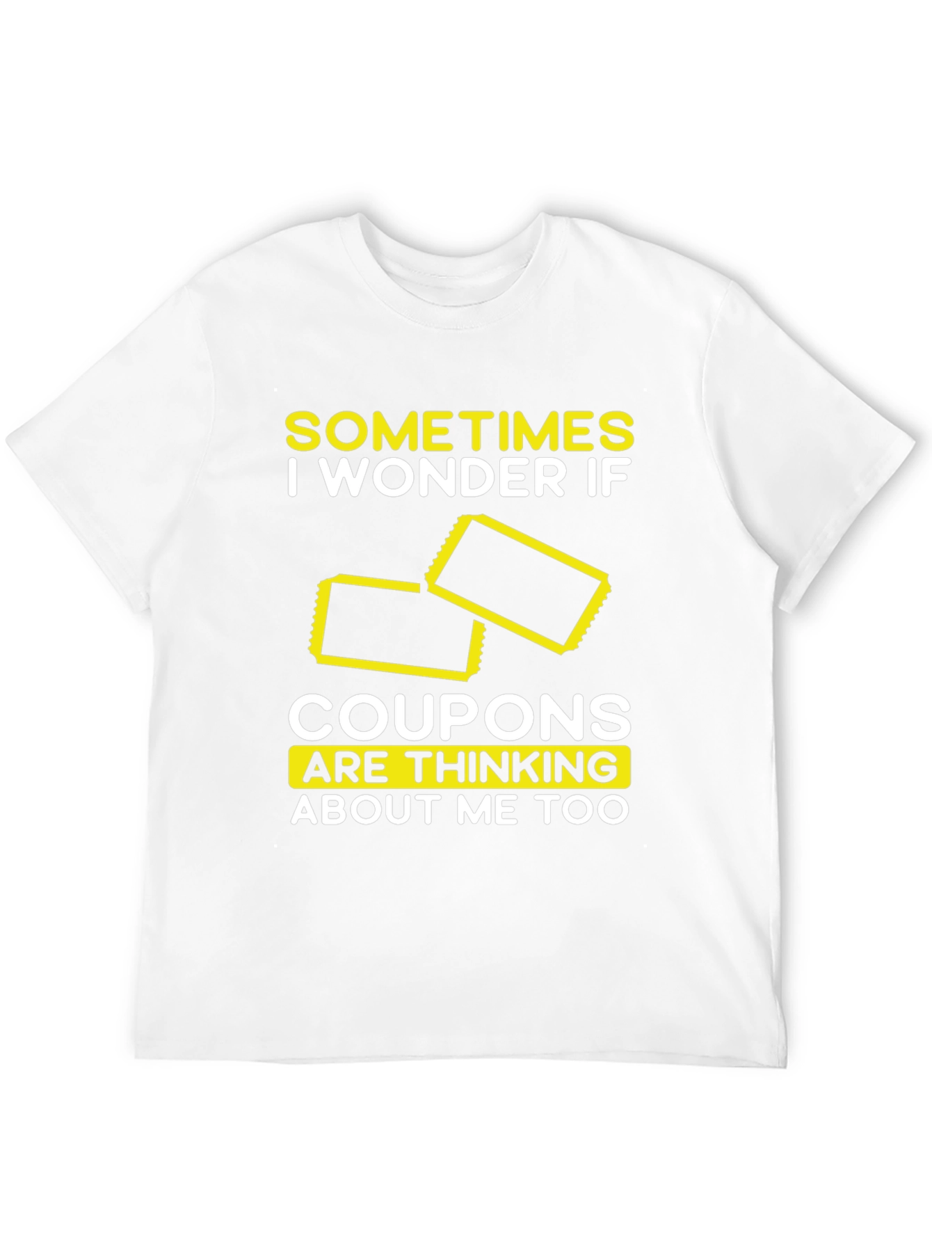 Coupon Thinking T-Shirt Funny Graphic Tee