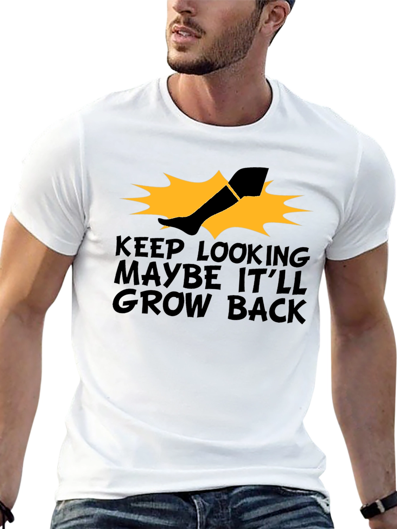 Humorous Leg Amputation Graphic T-Shirt