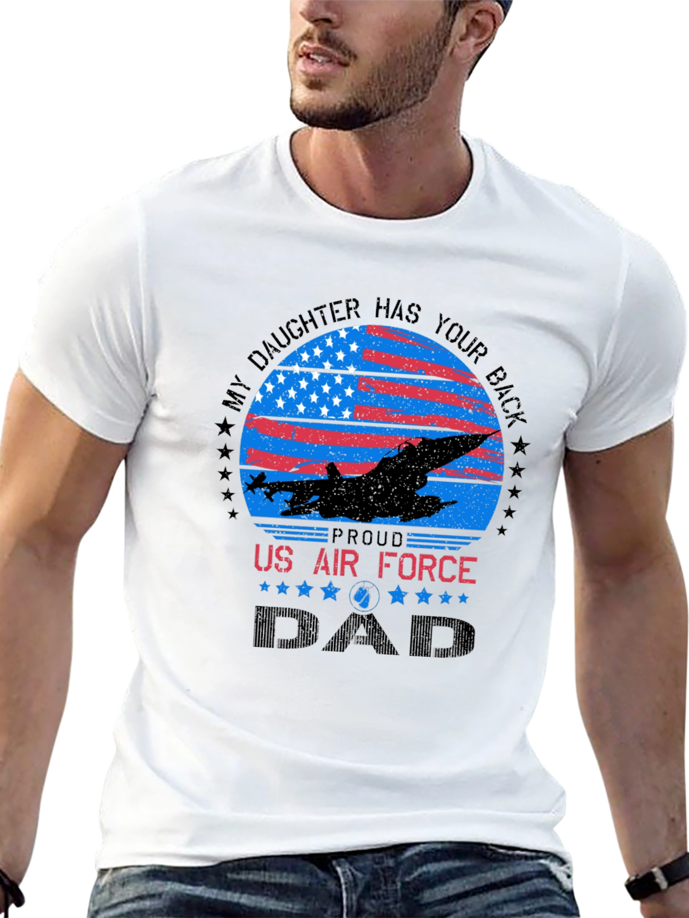 Proud US Air Force Dad Graphic T-Shirt