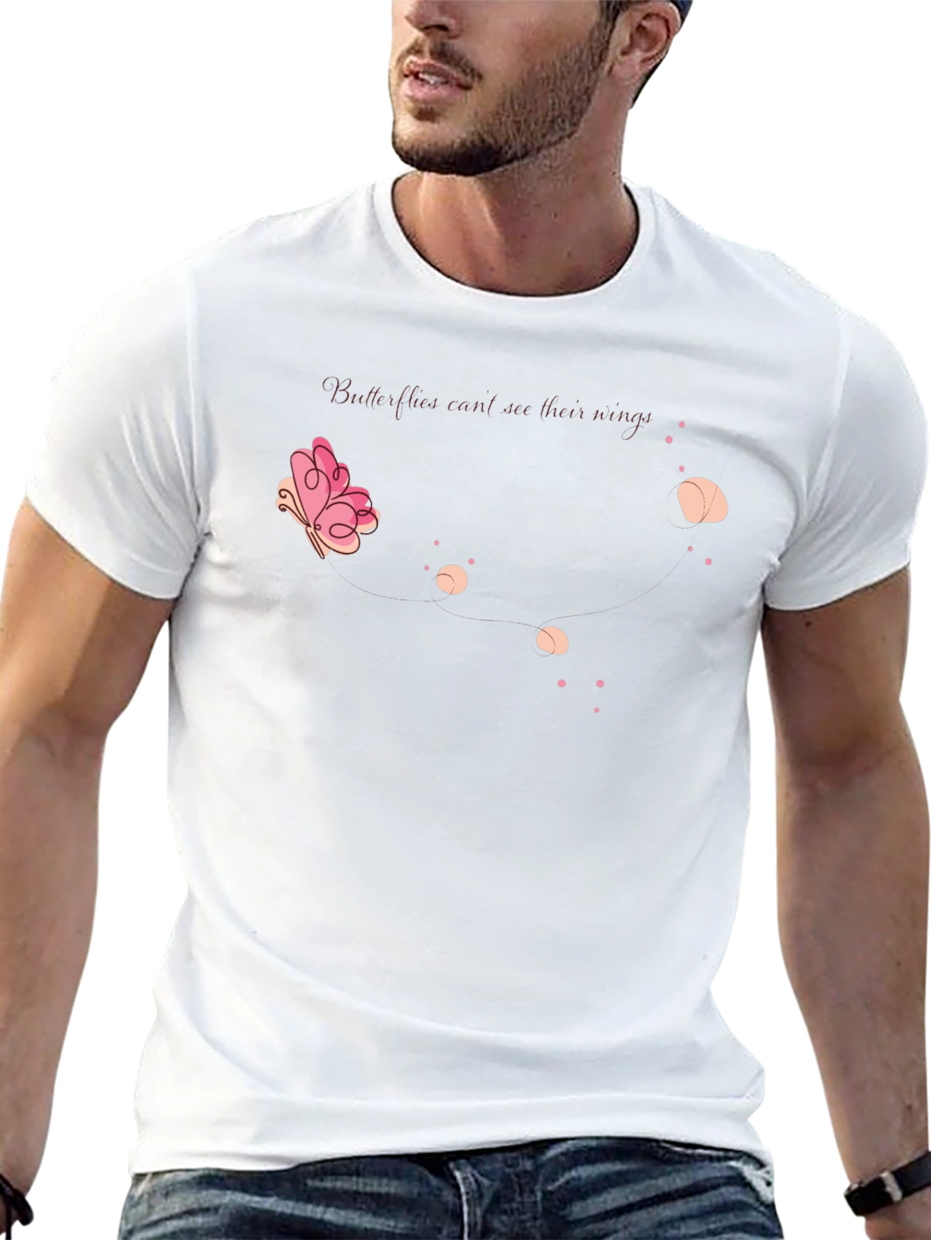 Butterfly Tea Party Black T-Shirt