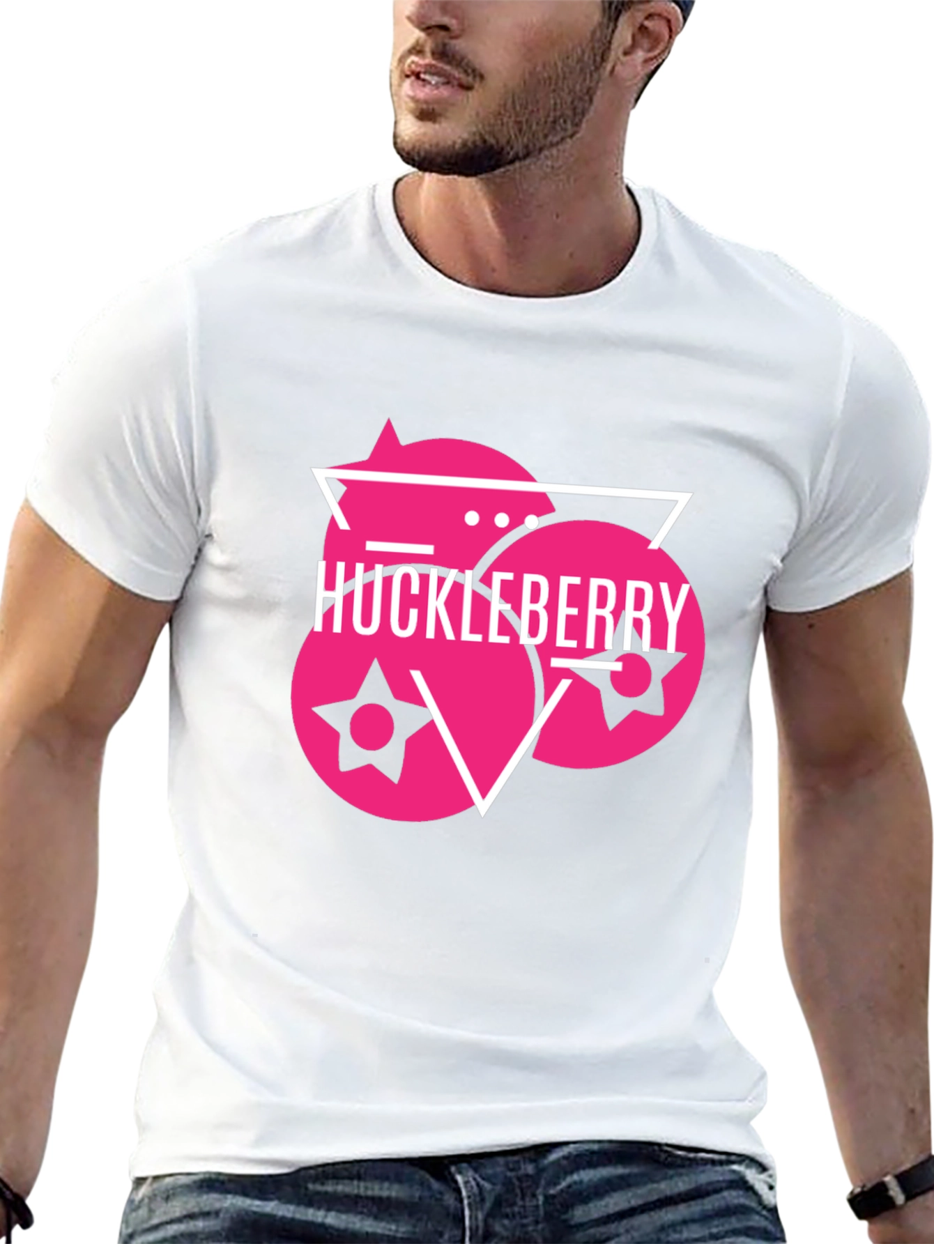 Huckleberry Black T-Shirt - Pink Berry Design