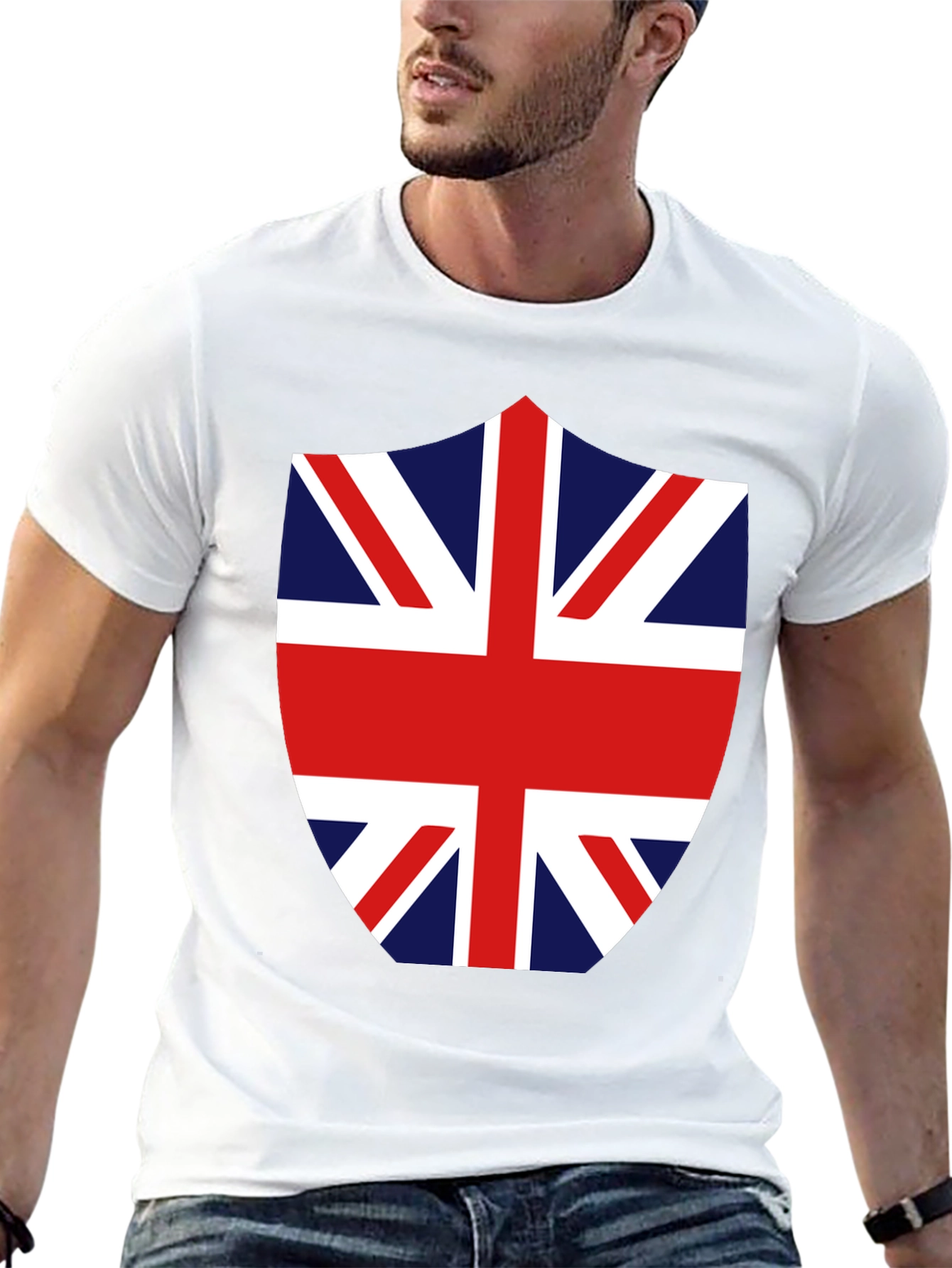 Union Jack Shield Graphic Tee - Black