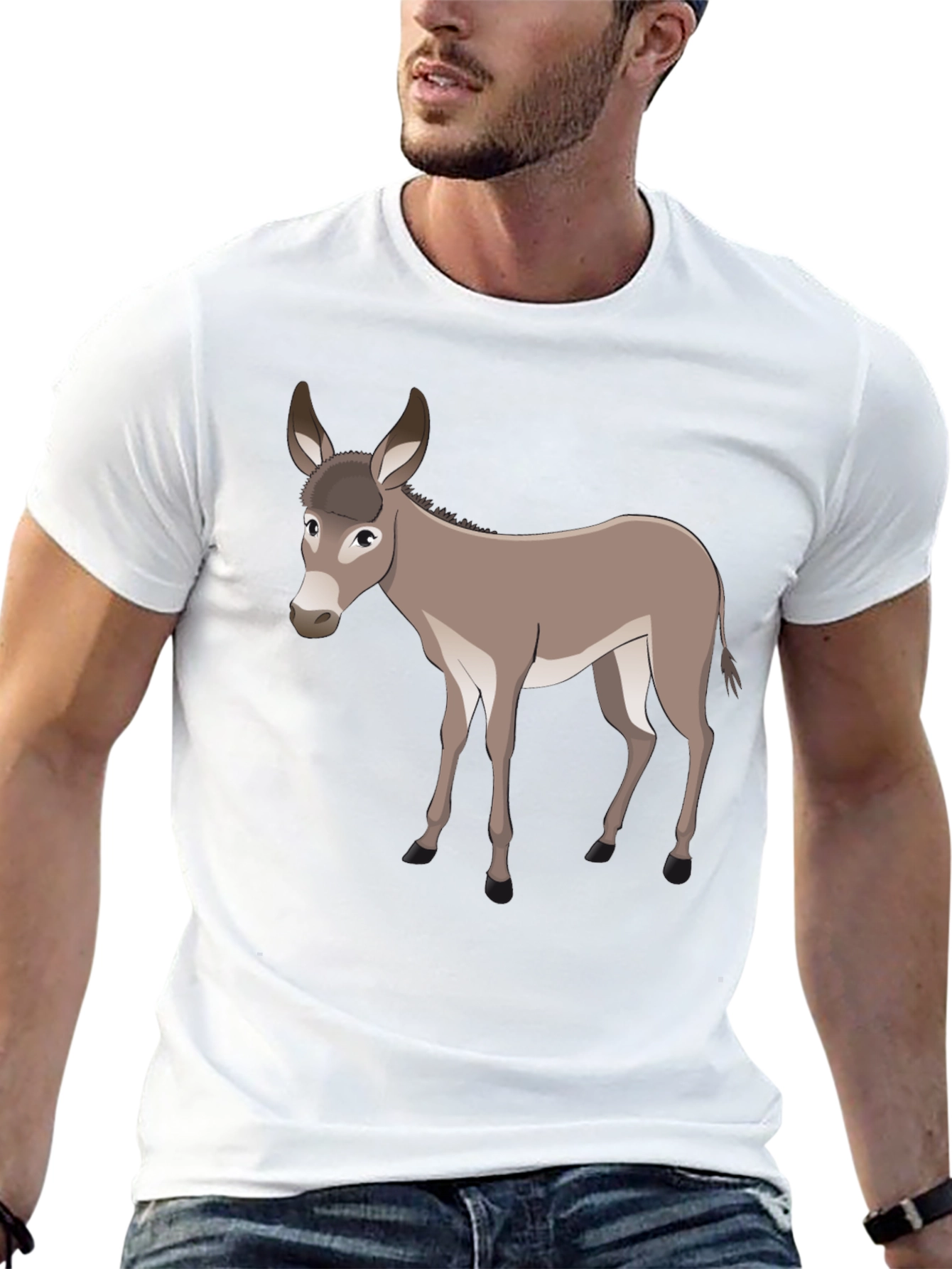 Donkey Graphic Tee - Unisex Black Cotton Shirt
