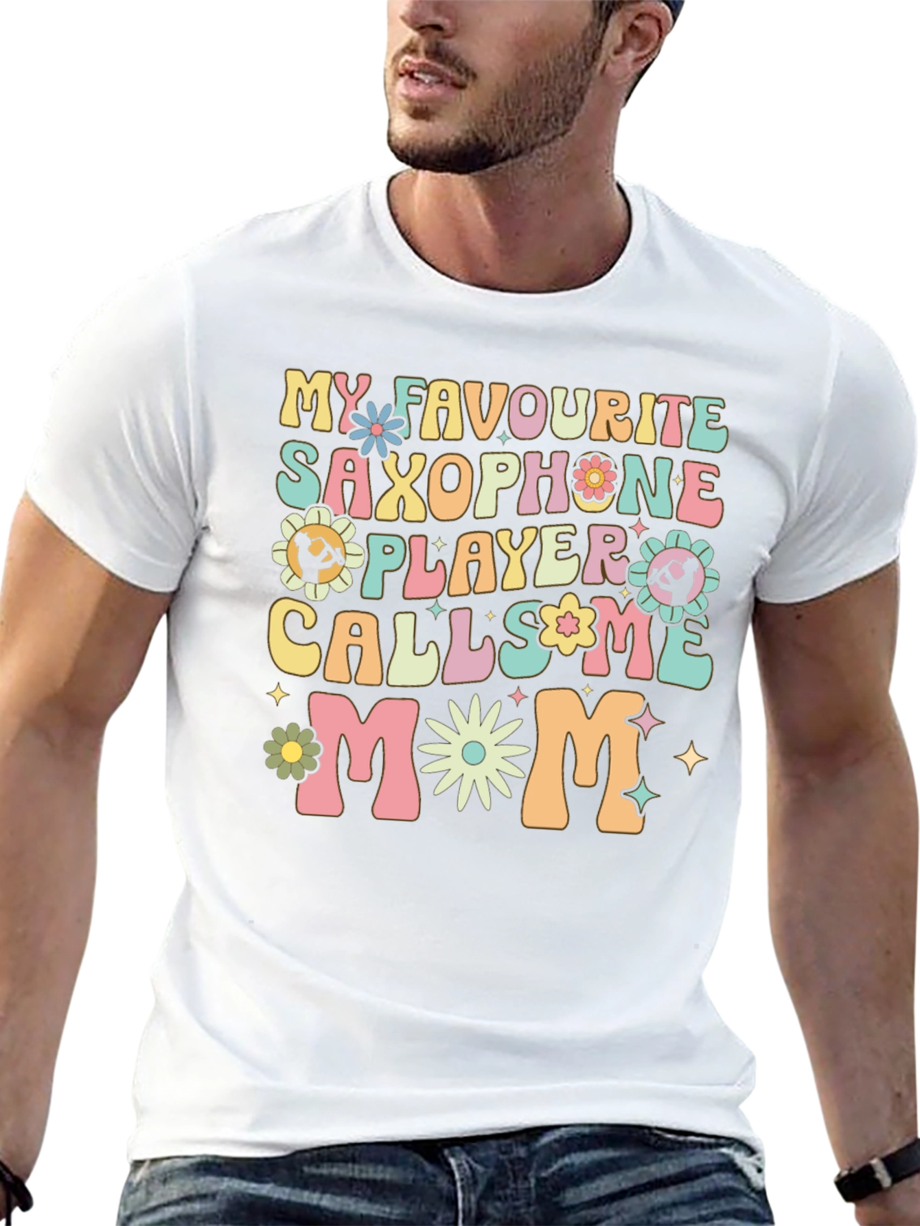 Saxophone Player Mom Graphic T-Shirt