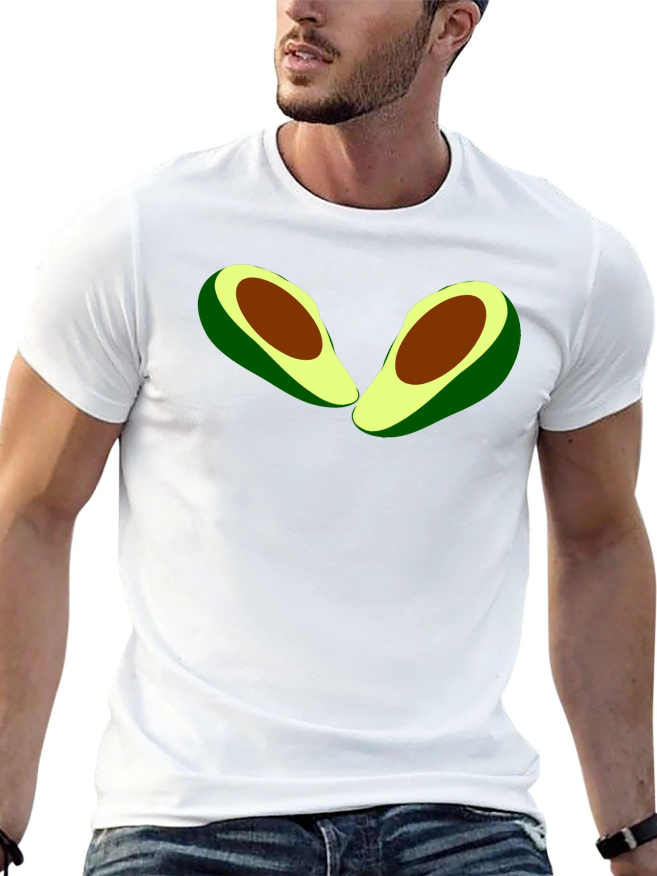Avocado Graphic Tee - Casual Black T-Shirt