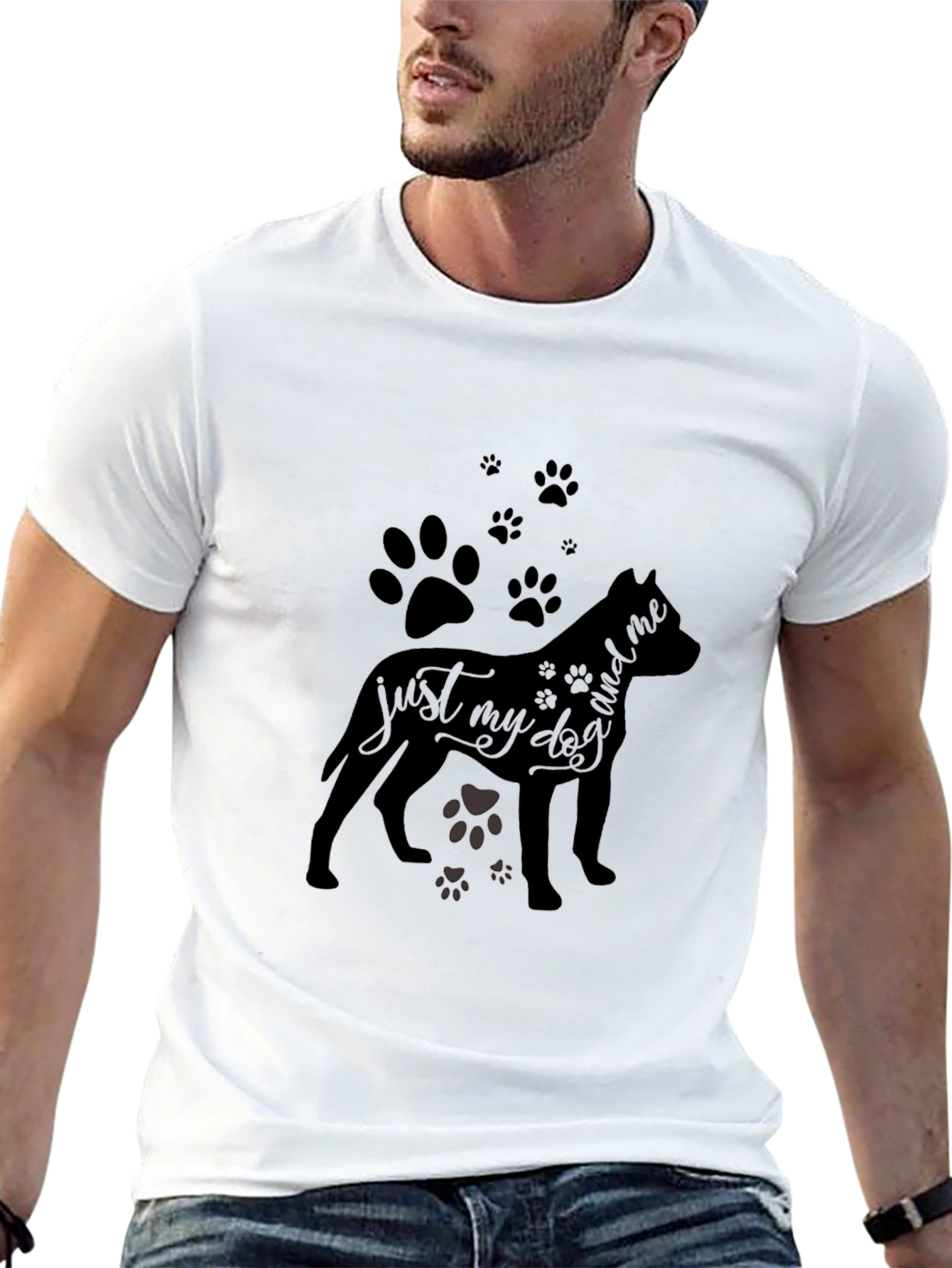 Mens Black Dog Lover T-Shirt