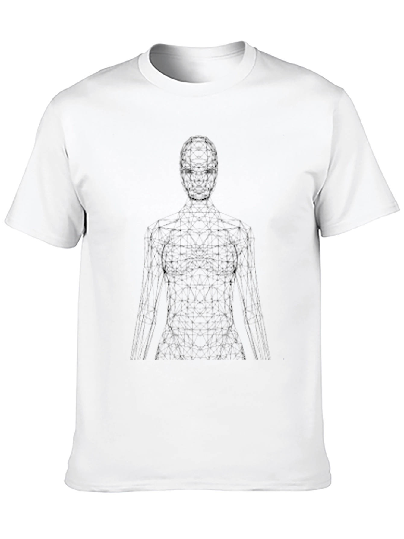 Abstract Figure Graphic Black T-Shirt