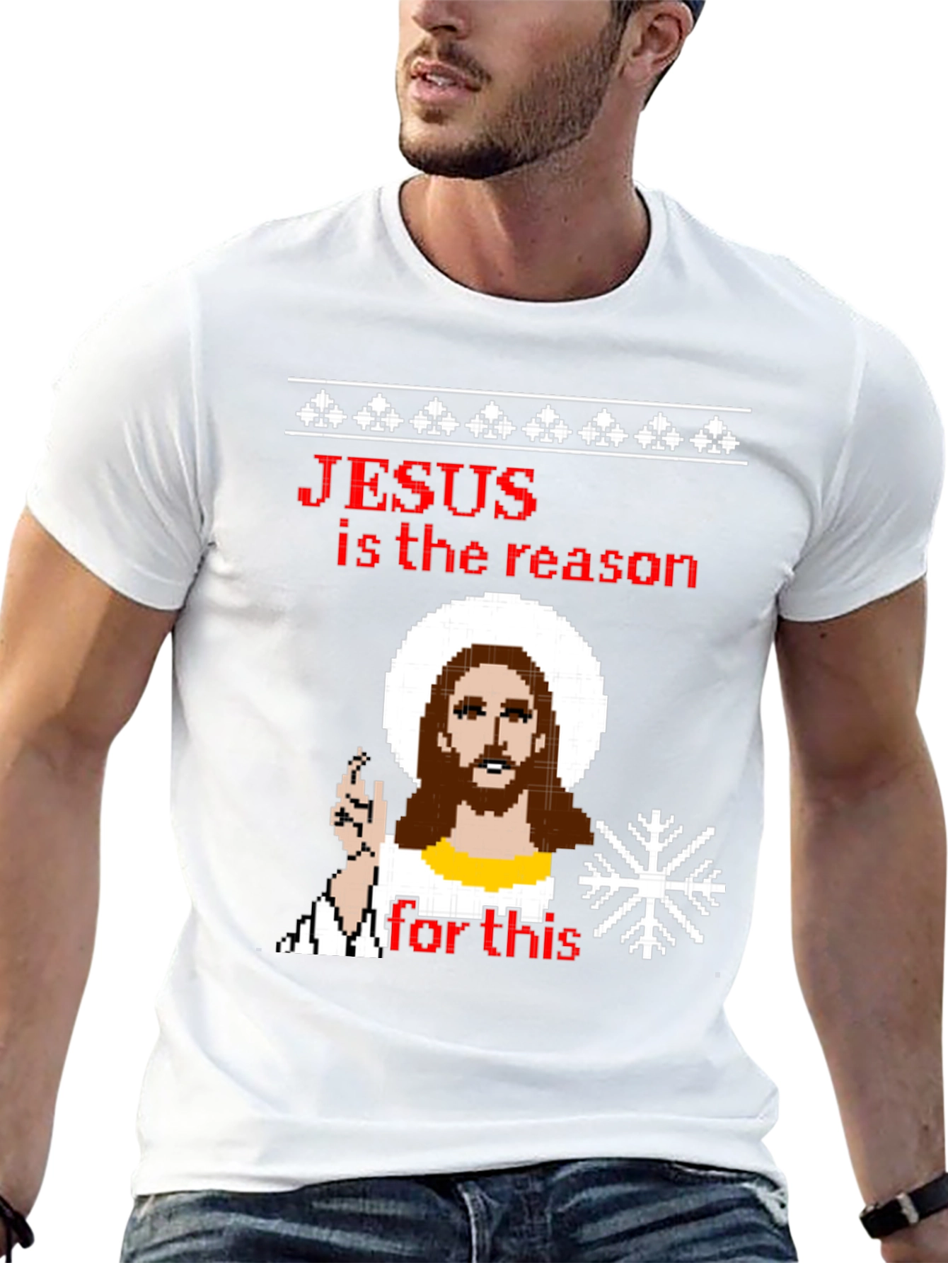 Jesus is the Reason Ugly Christmas T-Shirt