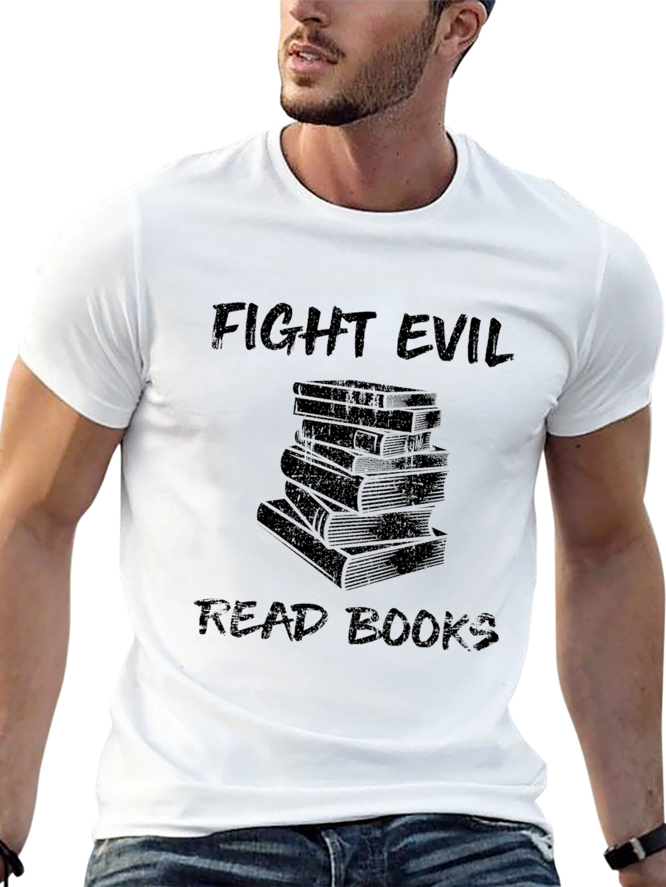 Fight Evil Read Books Graphic Tee