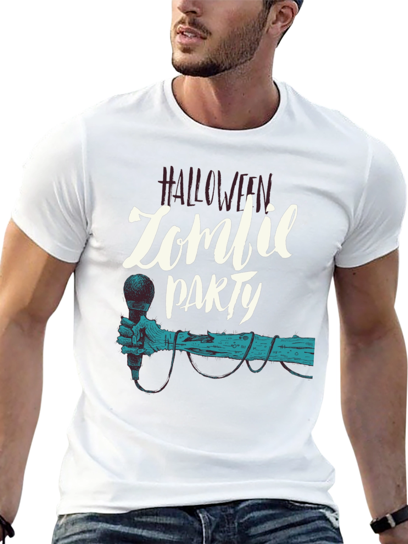 Halloween Zombie Party Black T-Shirt
