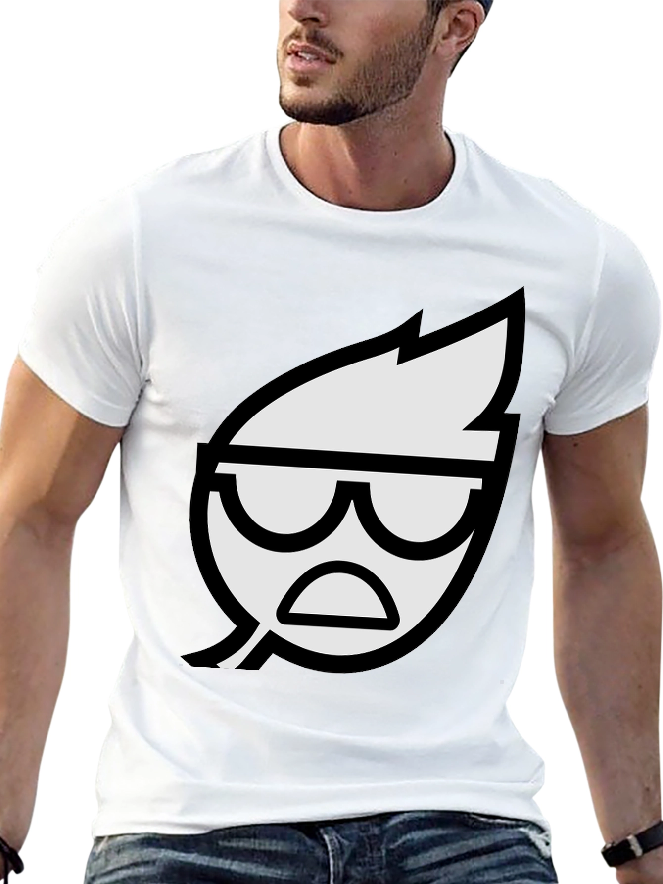 Cool Leaf Graphic Black T-Shirt