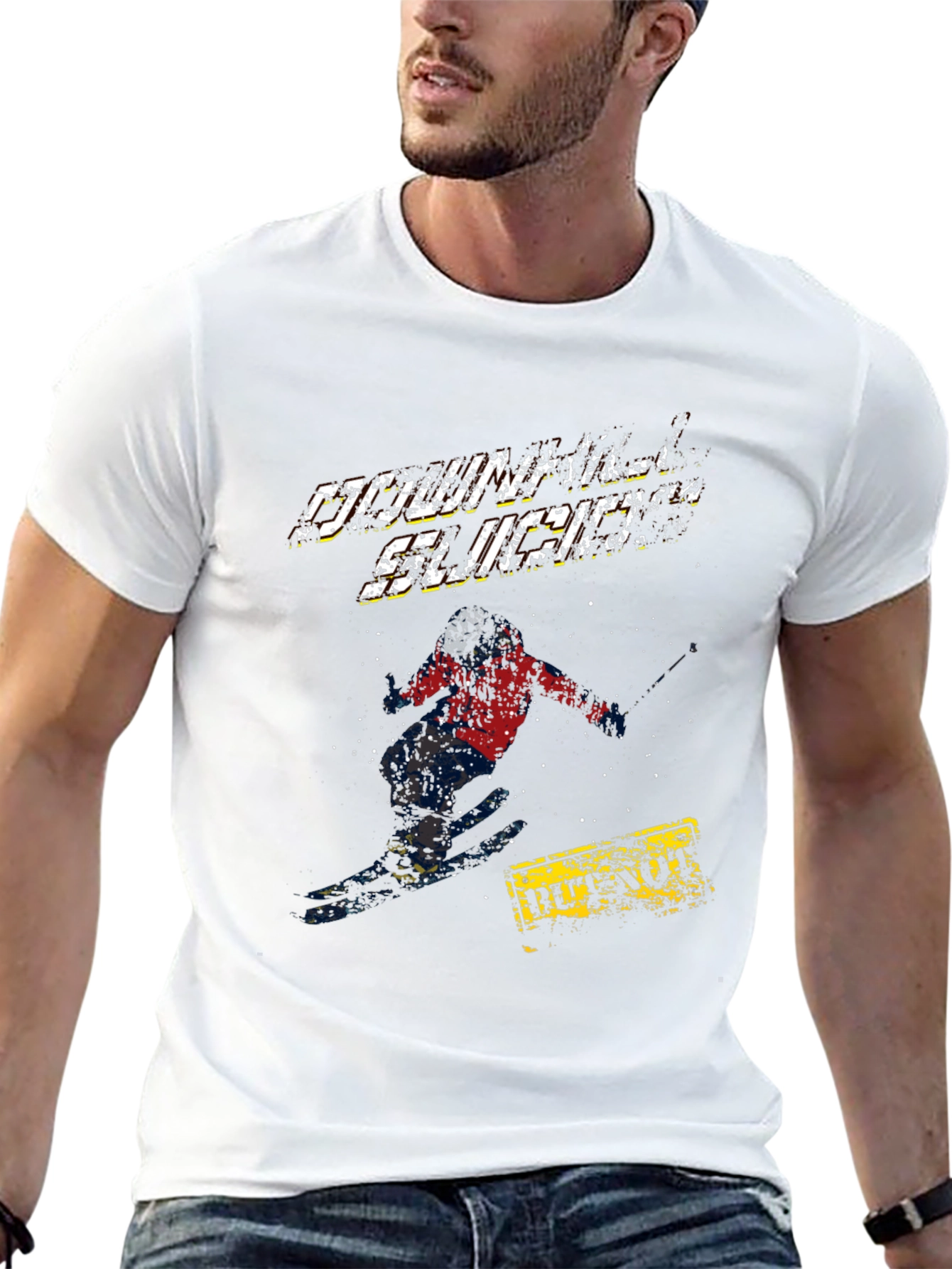 Downhill Slickers Graphic Tee - Black Cotton T-Shirt
