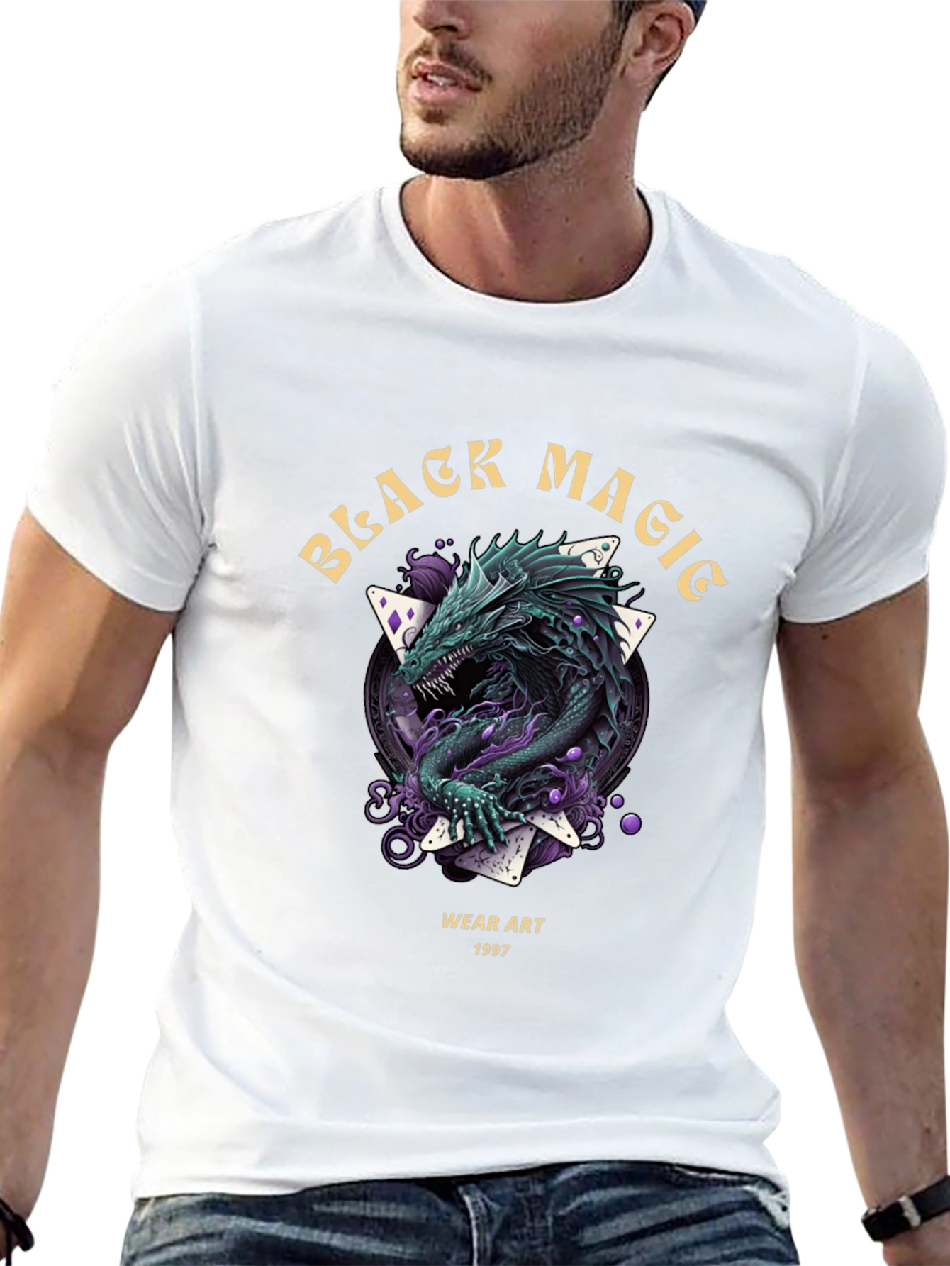 Black Magic Dragon Graphic T-Shirt