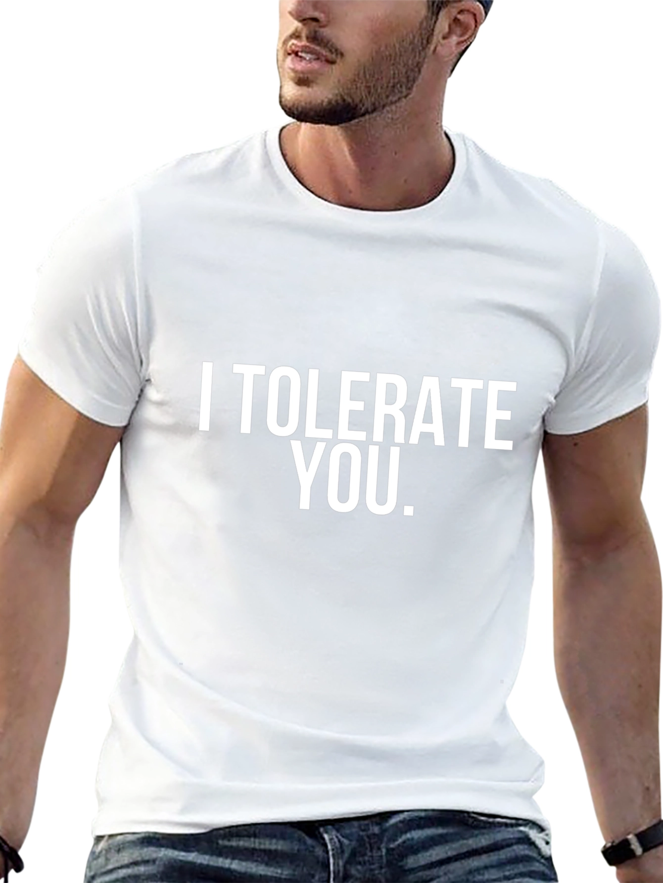 I Tolerate You. Graphic T-Shirt - Black