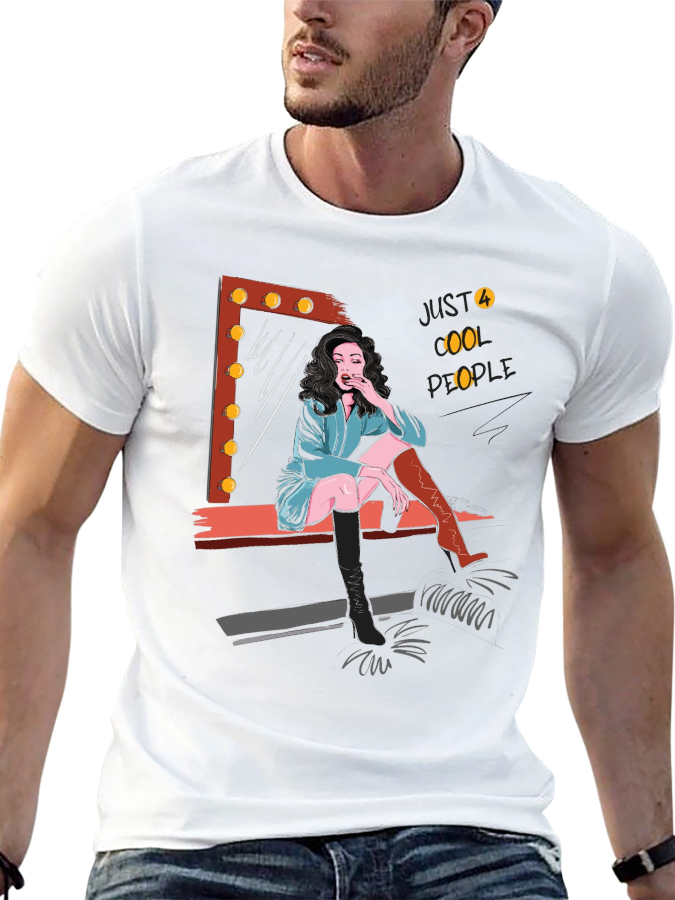 Just Cool People Graphic Tee - Black