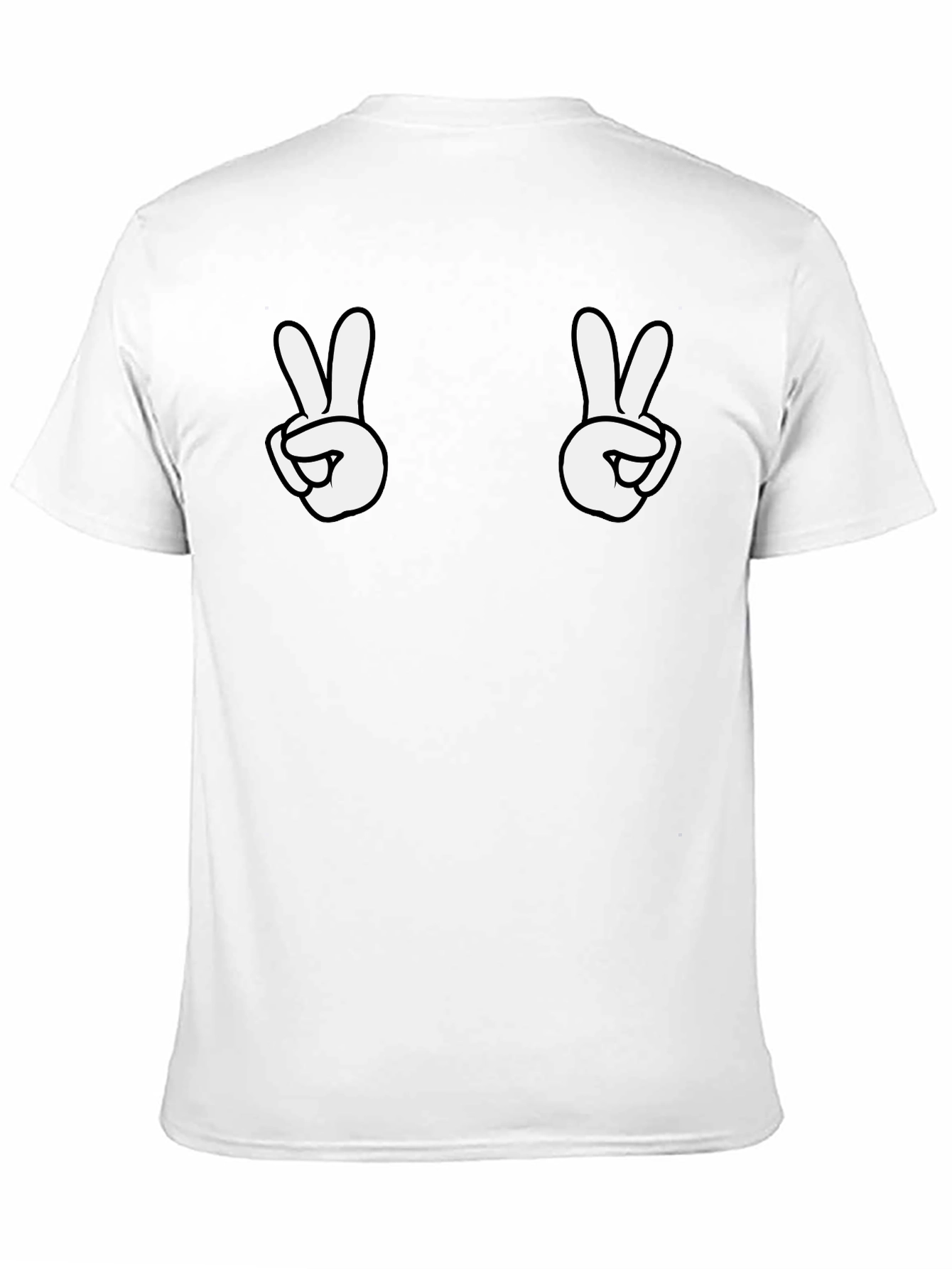 Peace Sign Graphic Black T-Shirt