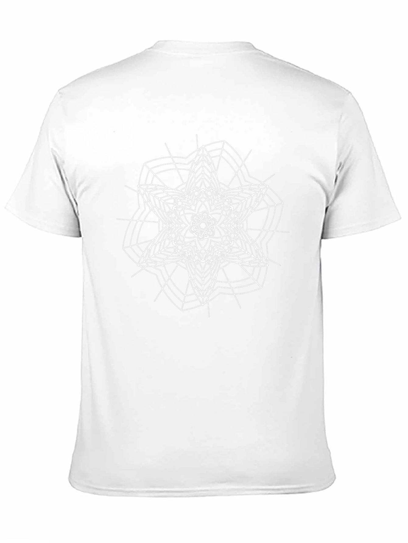 Geometric Spiderweb Graphic Black T-Shirt