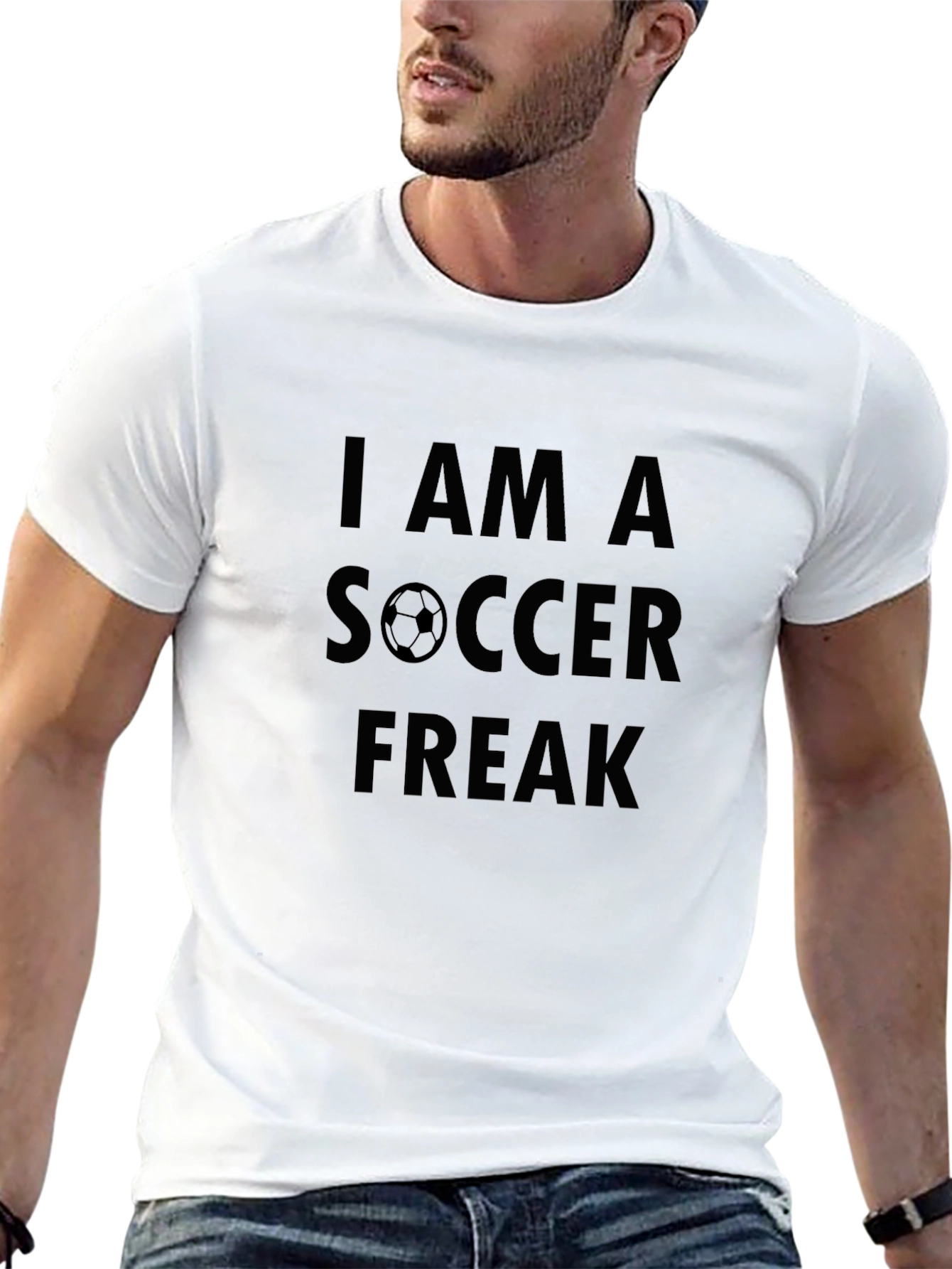 I Am A Soccer Freak Black T-Shirt