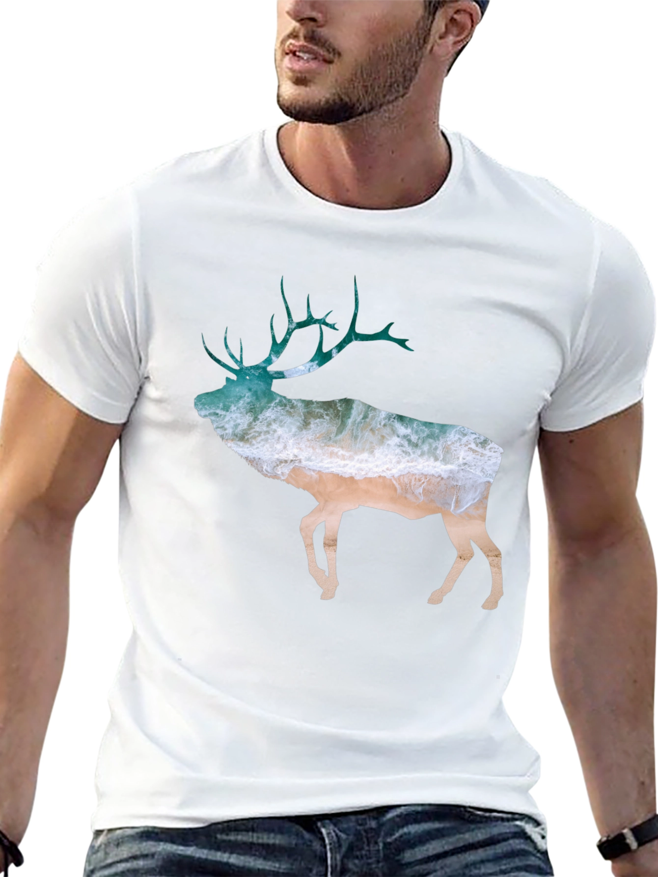 Nature-Inspired Deer Graphic Tee