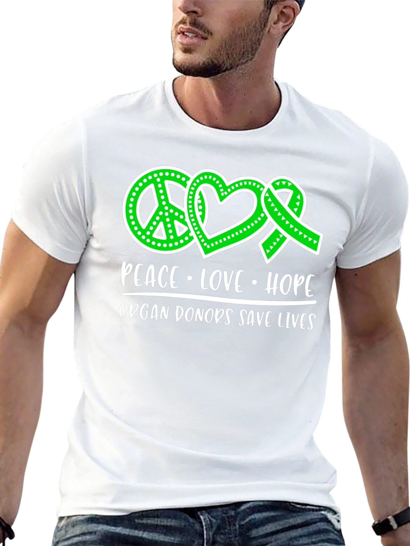 Peace Love Hope Organ Donor T-Shirt