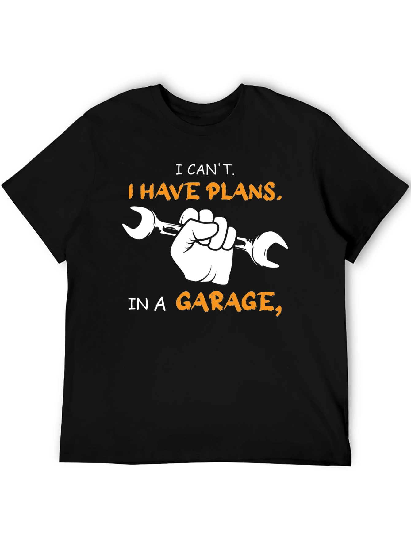 Garage Plans T-Shirt - Mechanic Hand Wrench Tee