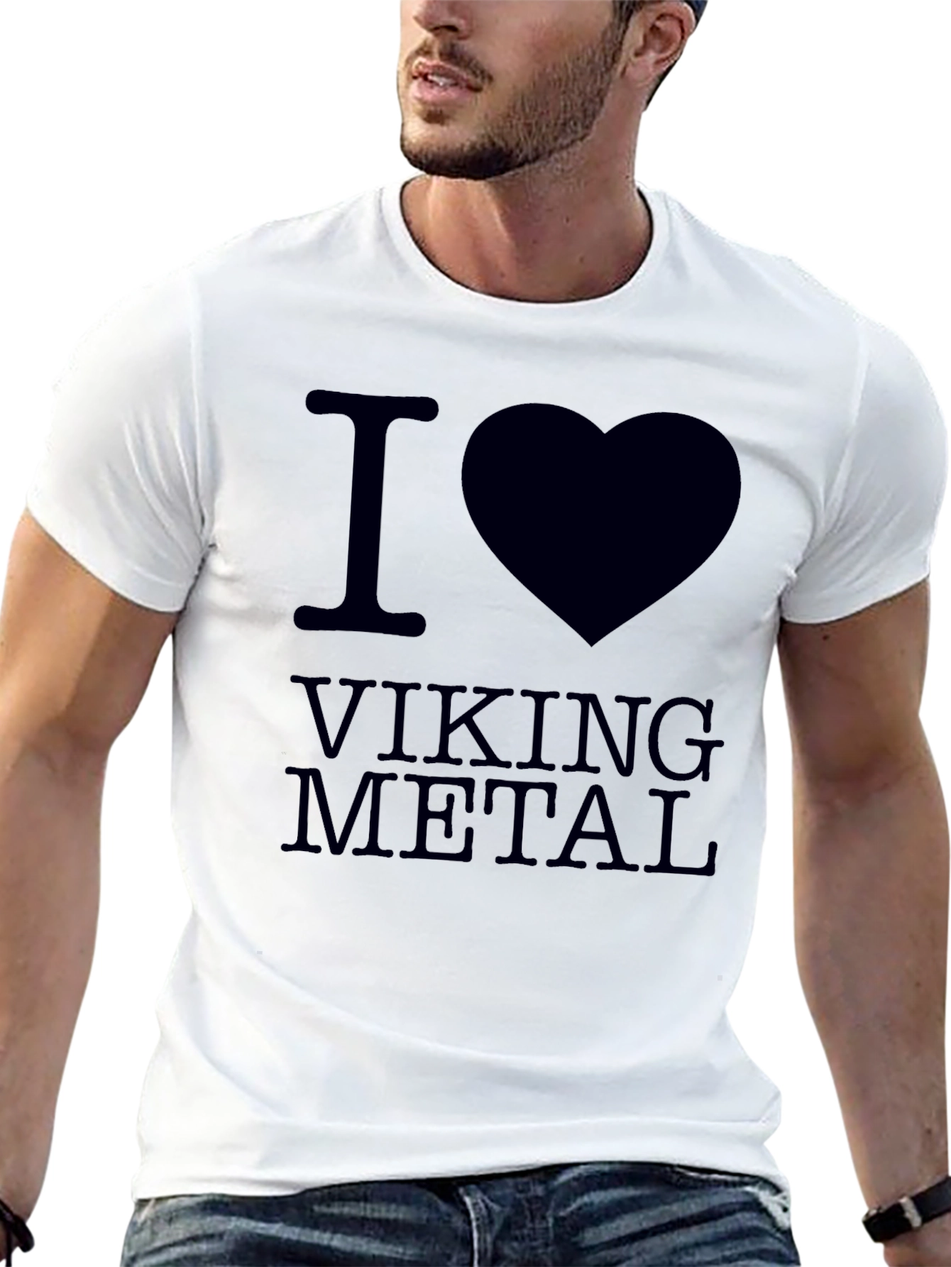 I Love Viking Metal Black T-Shirt