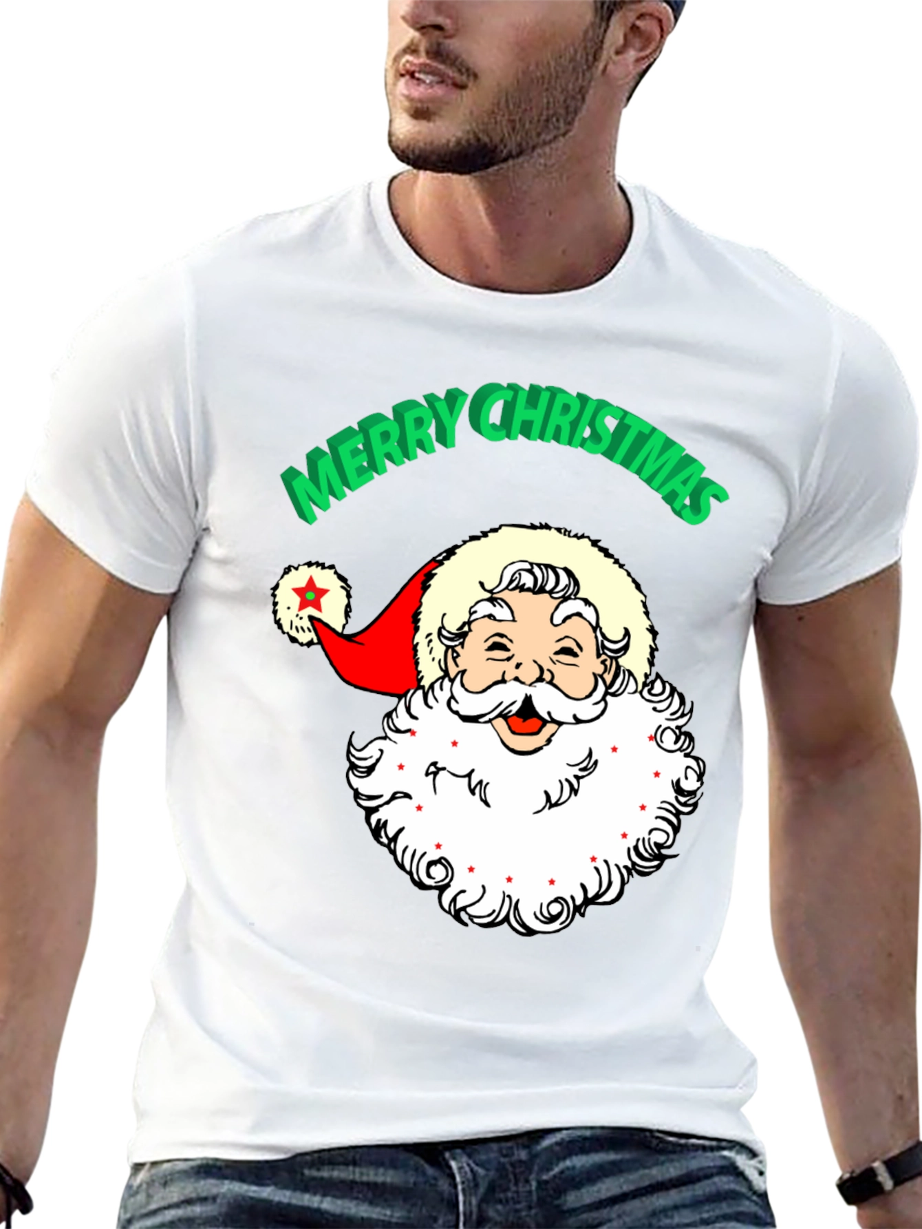 Merry Christmas Santa T-Shirt - Holiday Apparel