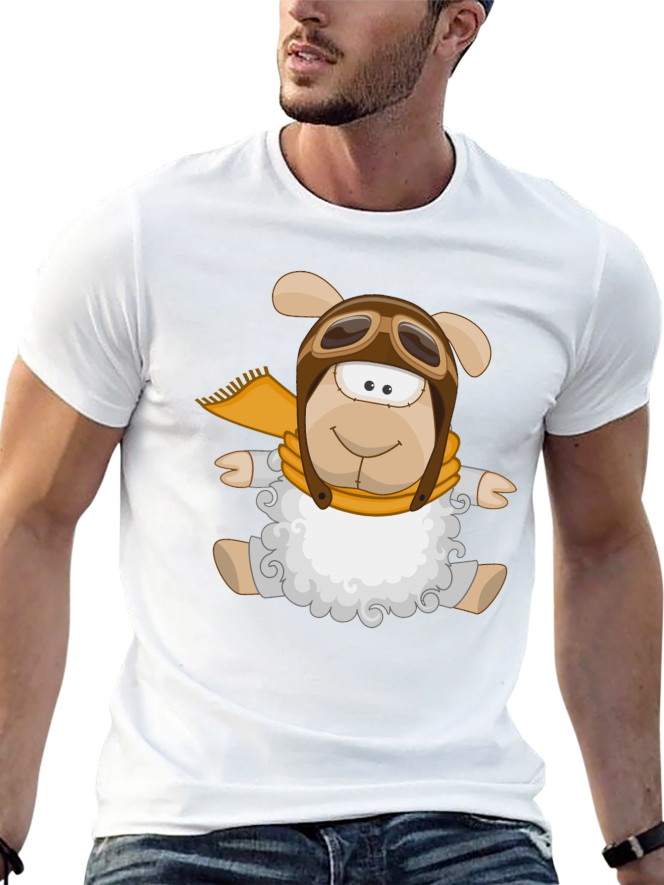 Pilot Sheep Graphic Tee - Fly High in Style!