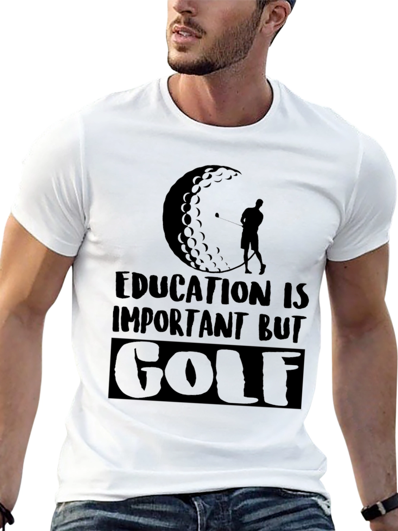 Education is Important But Golf T-Shirt